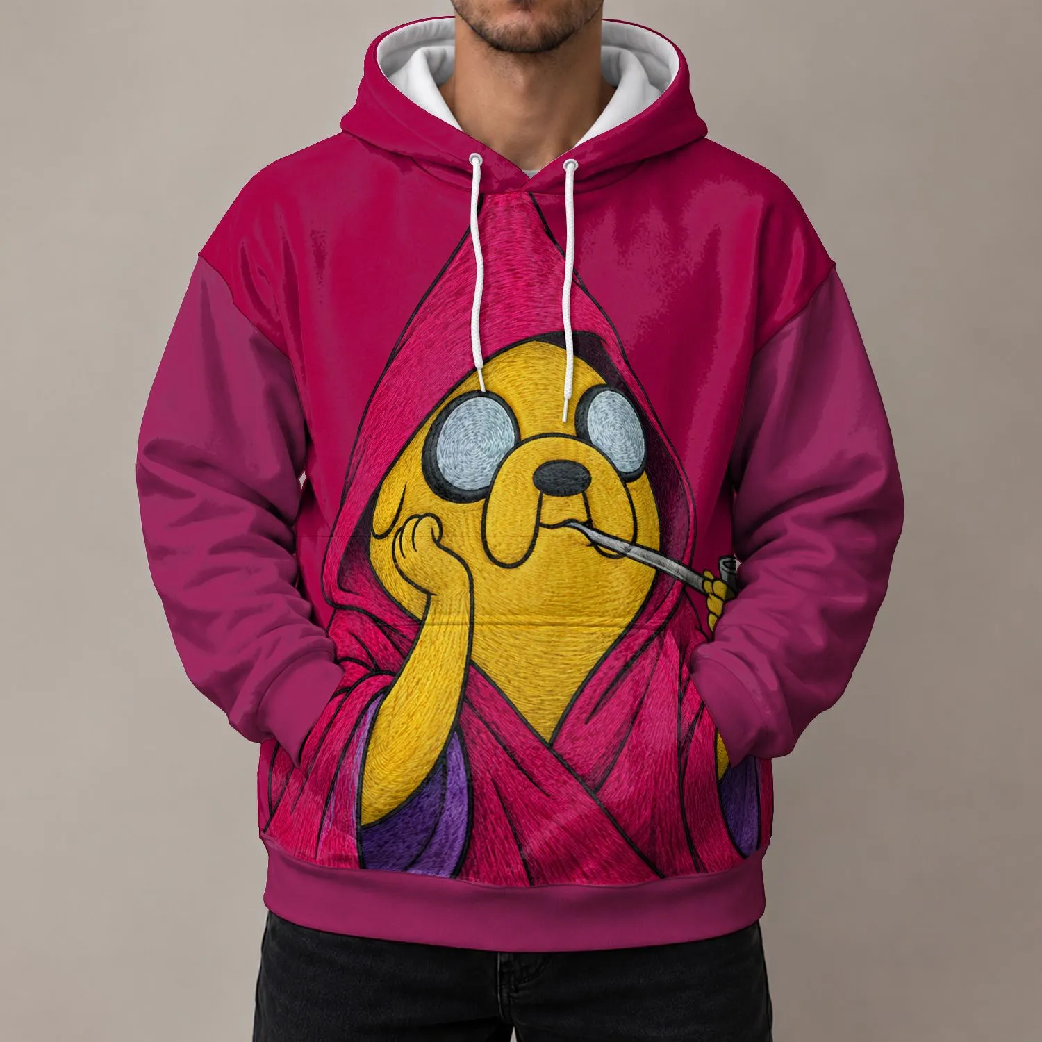 Hooded Yellow Cartoon Adventurer Gift For Fans Of Whimsical Fantasy And Cozy Autumn Days All-over Print Hoodie (Lightweight) - 1