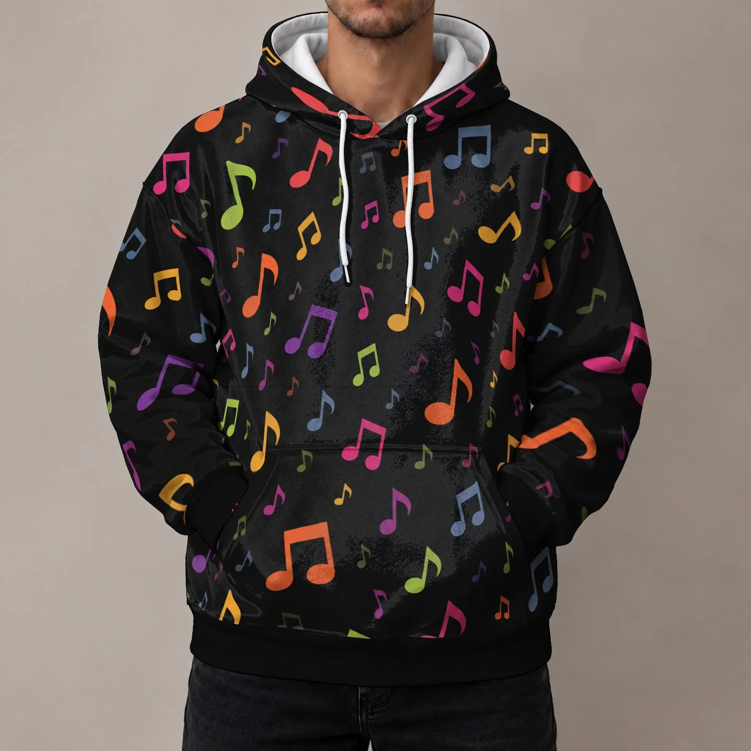 Colorful Music Notes for Concert Nights and Everyday Music Lover Style All-over Print Hoodie (Lightweight) - 1