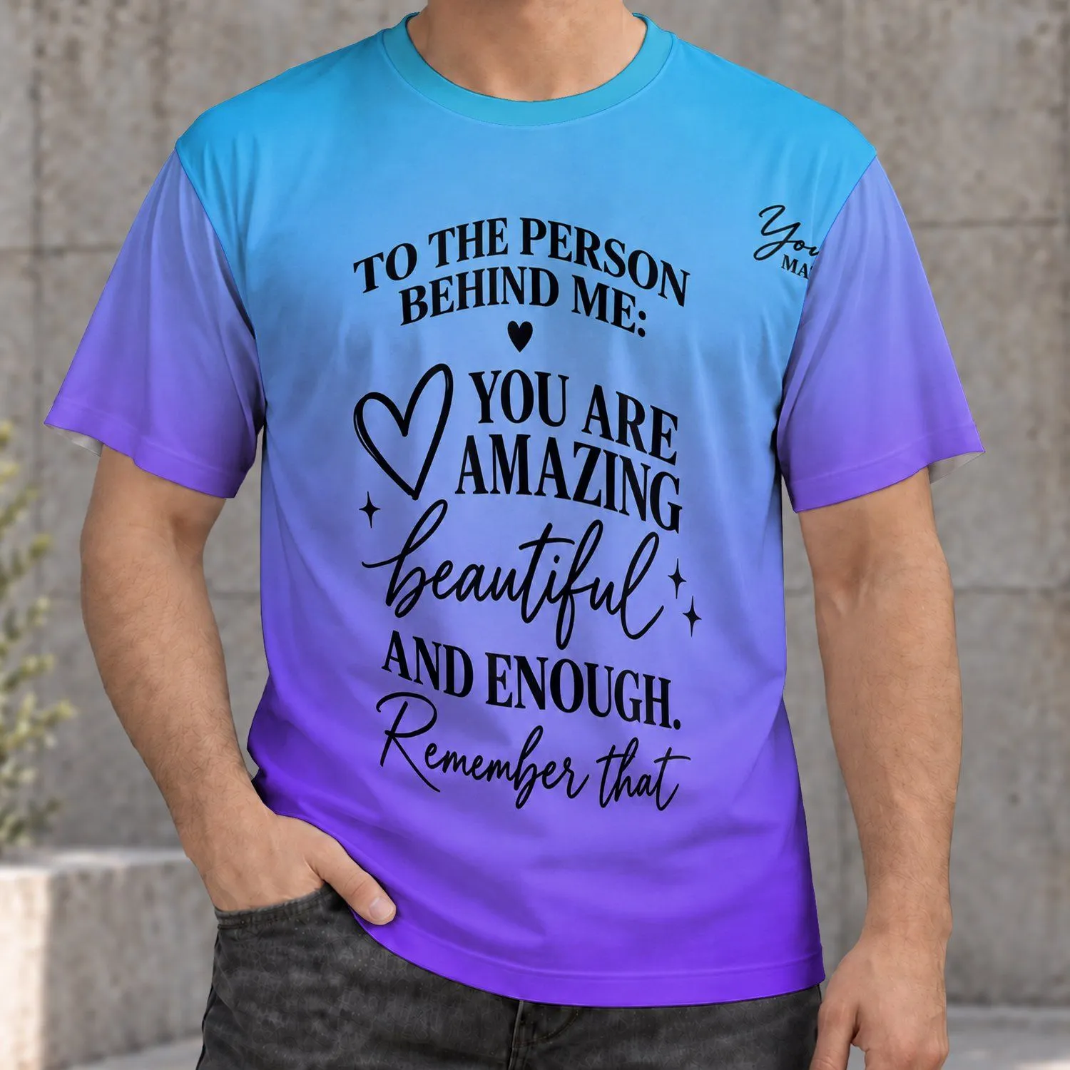 Inspirational Heart Quote for Everyday Encouragement and Positive Energy for Men All-over Print Unisex T-shirt - 1