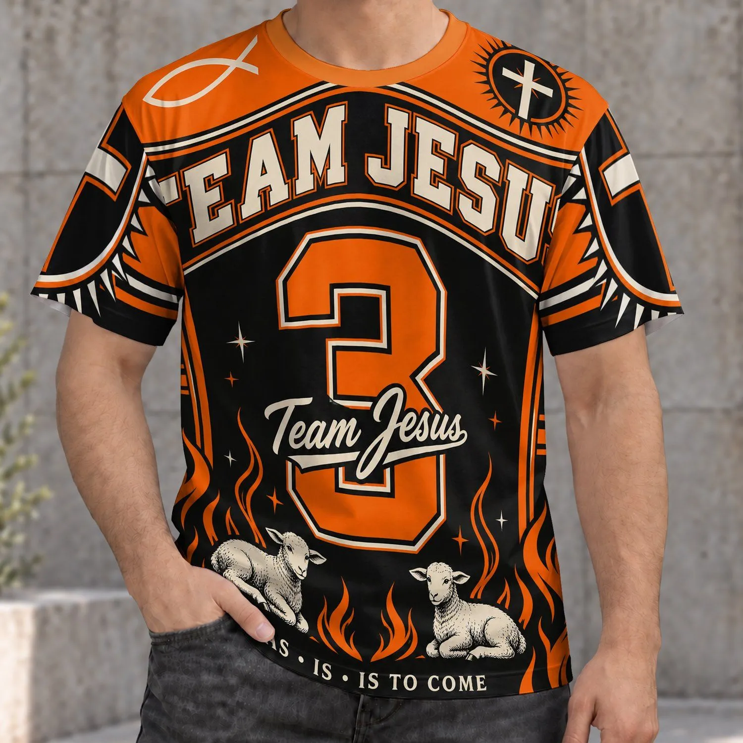 Retro Christian Sports Jersey Style For Faith Events And Everyday Wear All-over Print Unisex T-shirt - 1