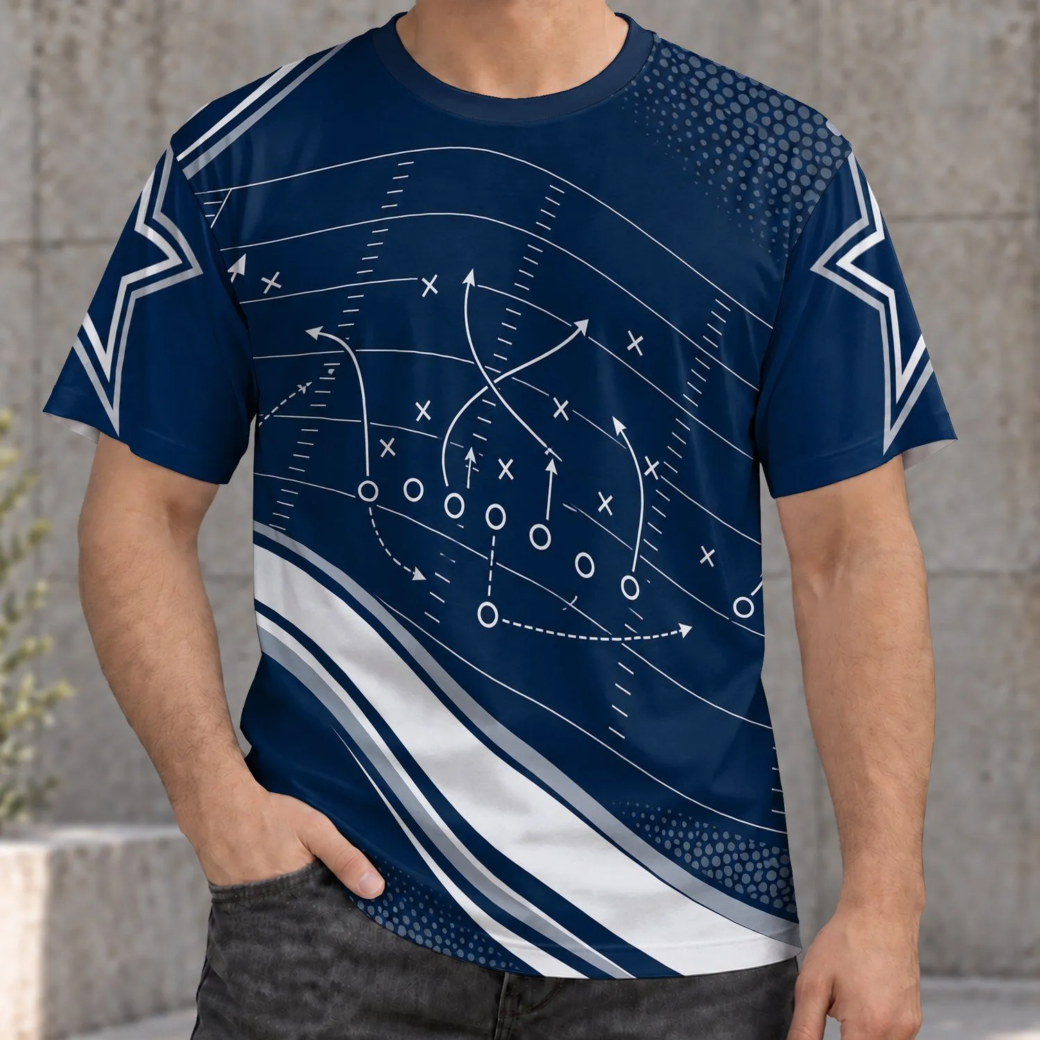 Football Playbook Arrows for Game Day Tailgates and Weekend Fan Style for Men All-over Print Unisex T-shirt - 1