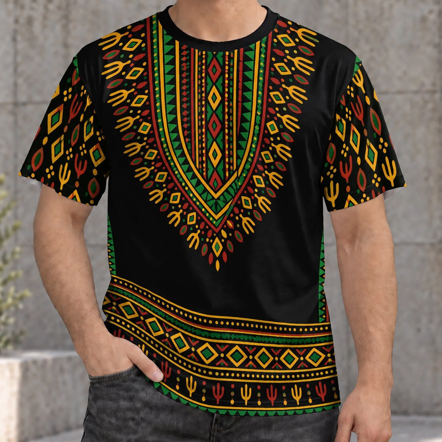 African Geometric Motifs for Cultural Gatherings and Everyday Heritage Style Wear All-over Print Unisex T-shirt - 1