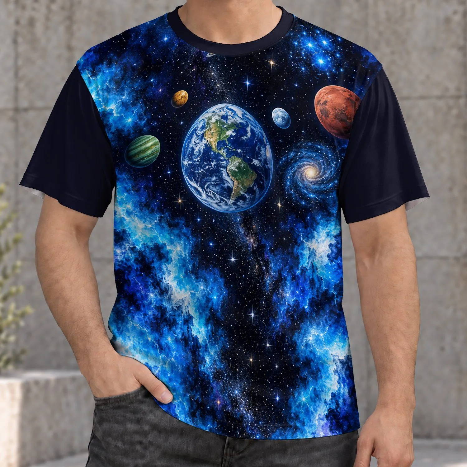 Celestial Solar System Wonders for Stargazing, Science Fans, and Cosmic Exploration All-over Print Unisex T-shirt - 1