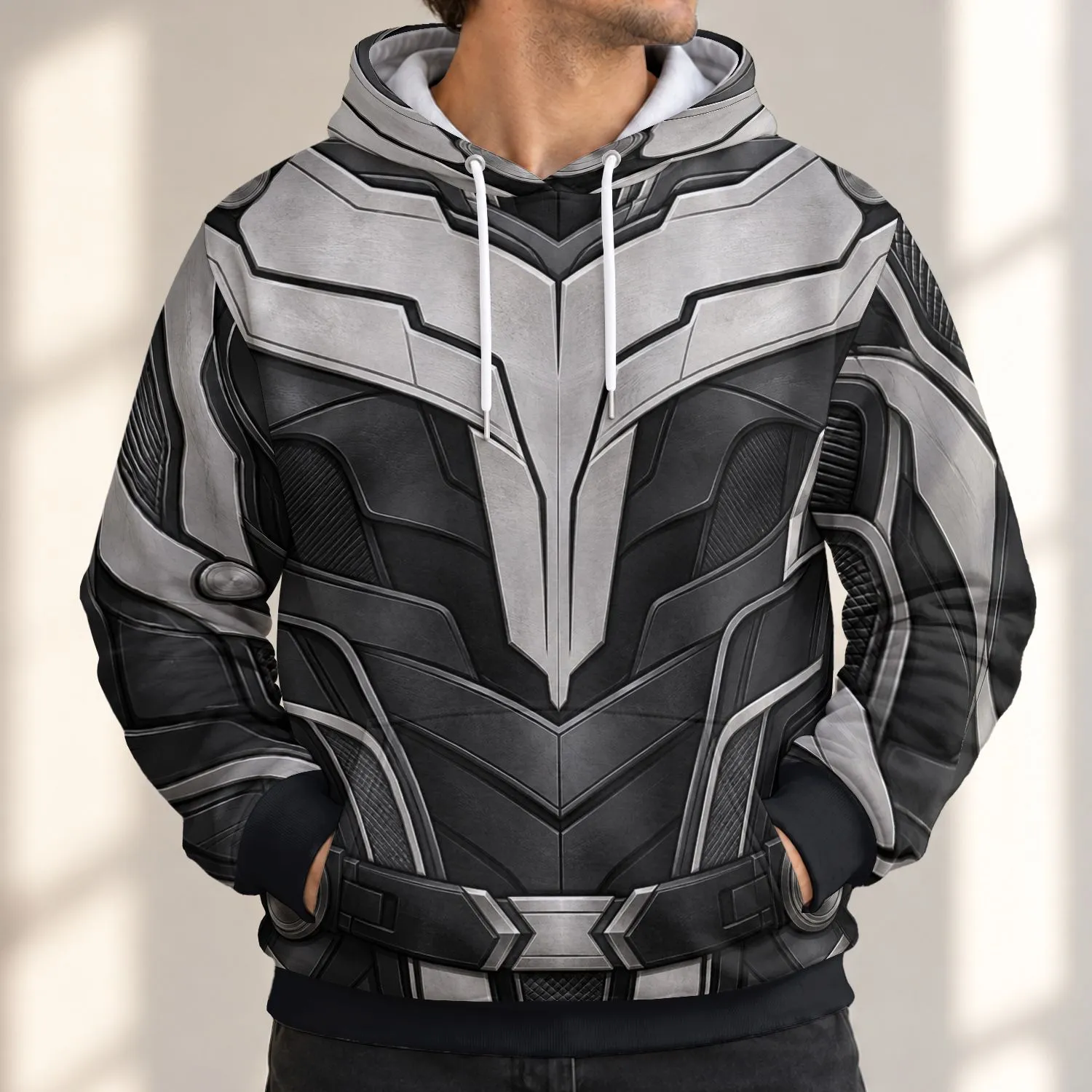 Black Valkyrie Armor Costume for Halloween Cosplay and Comic Con Events for Women All-over Print Hoodie (Lightweight) - 1