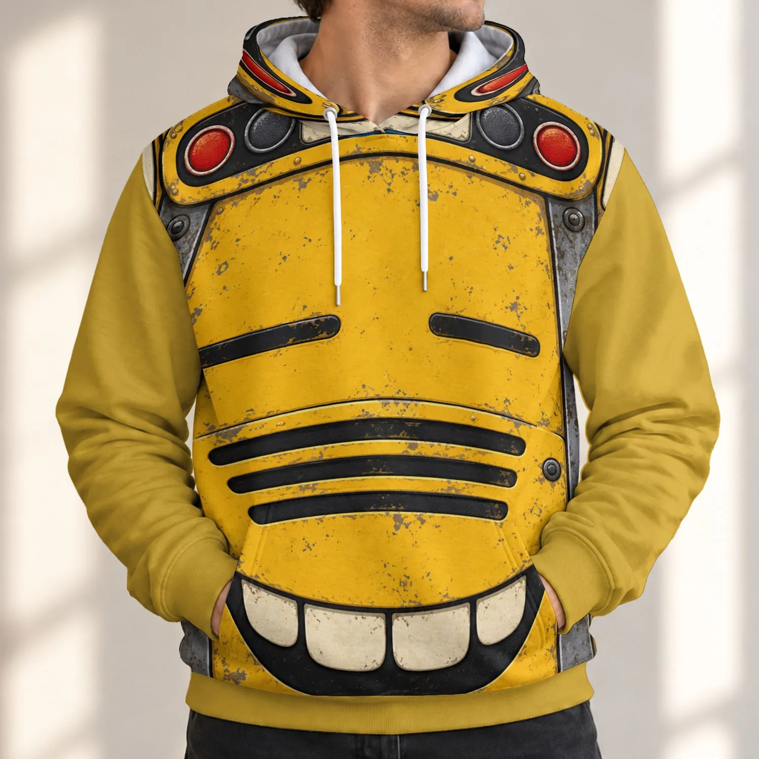 Yellow School Bus Costume for Halloween Parties, Cosplay and School Spirit Fans All-over Print Hoodie (Lightweight) - 1
