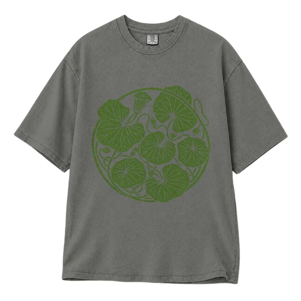 Art Nouveau Nasturtium Leaves Merino Wool Shirt, Botanical Nature Style, Tee, Hoodie, Sweatshirt - 1