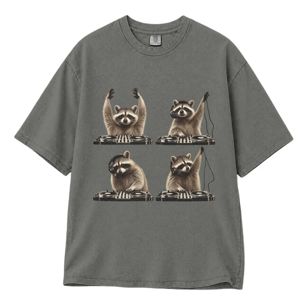 Party Raccoon Festival Shirt, DJ Music Graphic for Unisex Fans, Oversized Shirt Style, Tee, Hoodie, Sweatshirt - 1