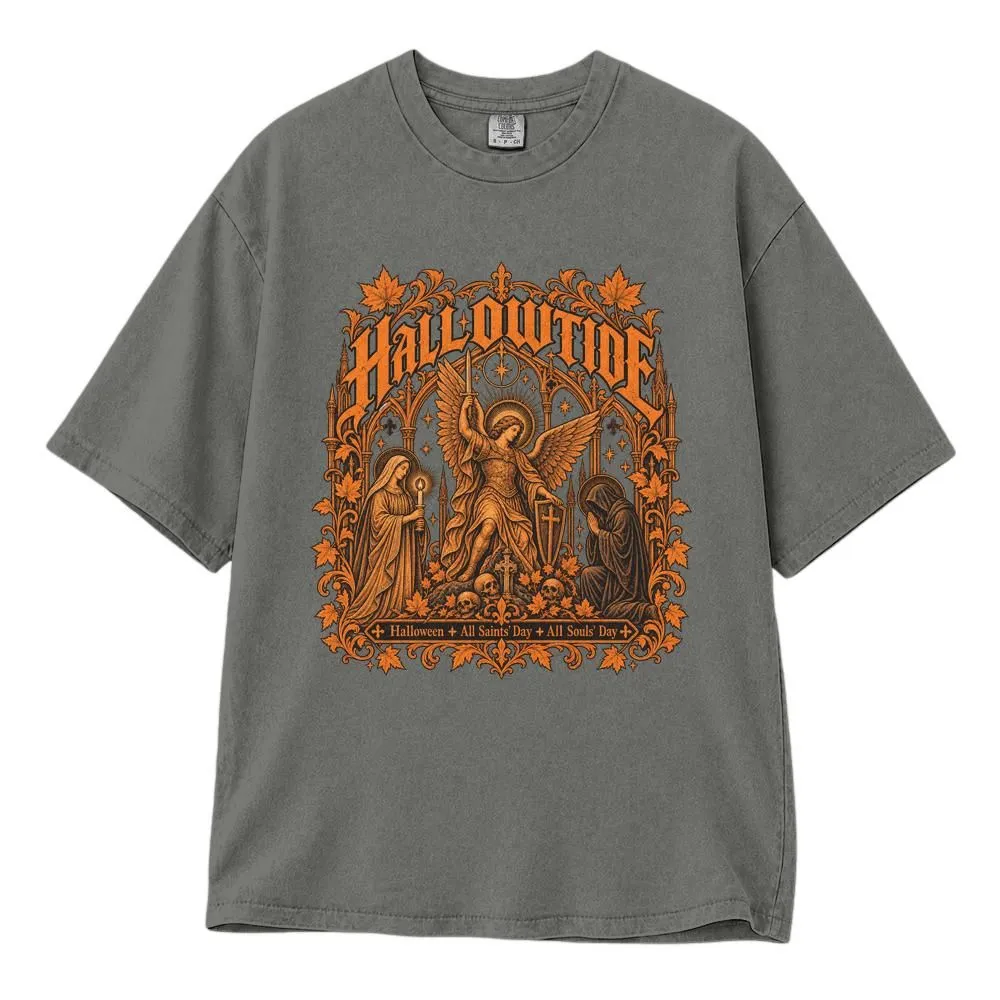 Hallowtide All Saints Shirt, Gothic Religious Halloween and All Souls Day Vintage Style, Tee, Hoodie, Sweatshirt - 1