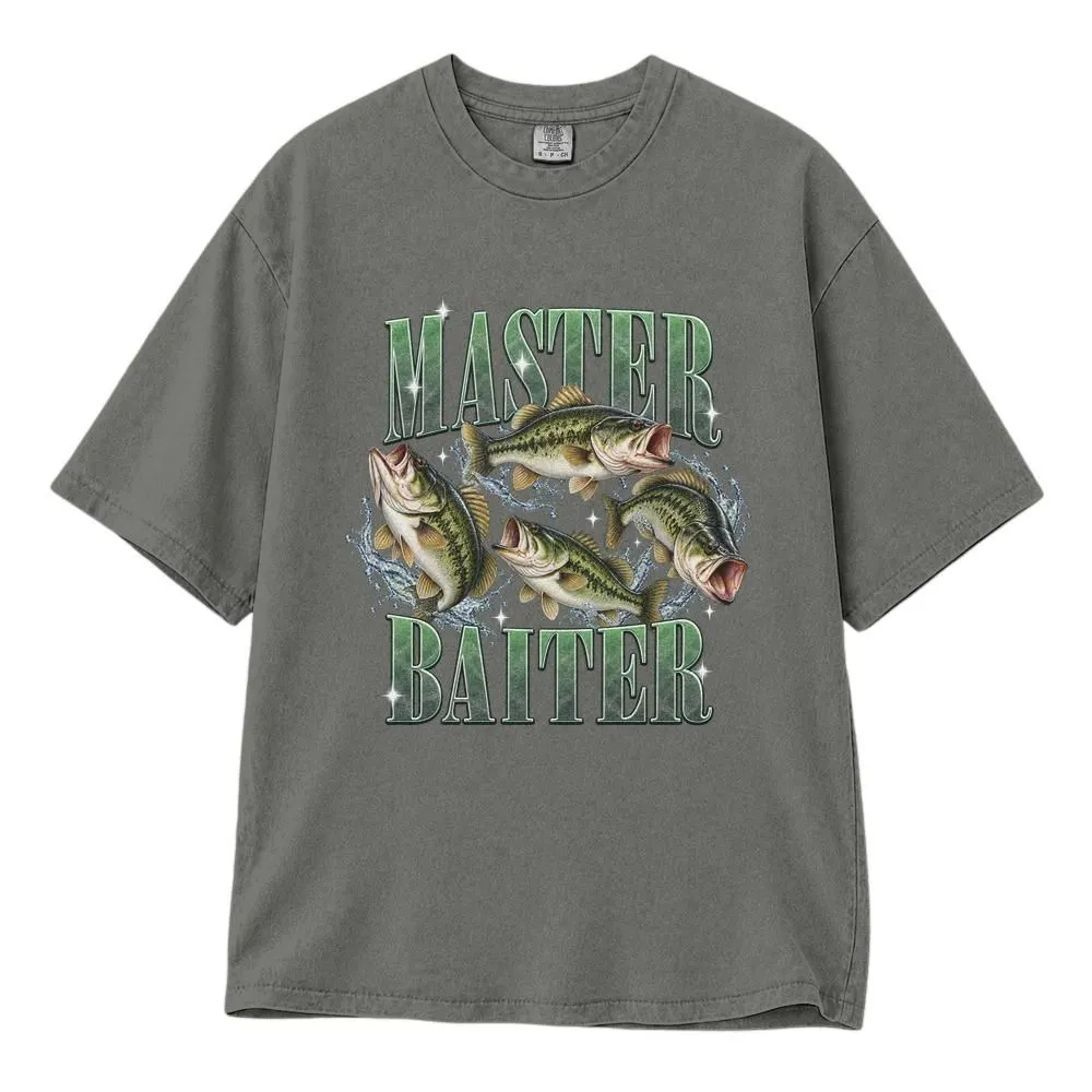 Master Baiter Bass Fishing Shirt, Funny Angler Gift for Men and Dads, Retro Graphic Tee, Hoodie, Sweatshirt - 1