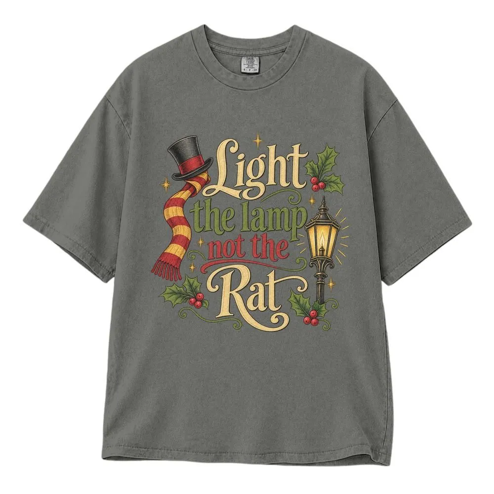 Light the Lamp Not the Rat Disney Christmas Shirt, Christmas Carol Fan Gift, Vintage Holiday Style Tee, Hoodie, Sweatshirt - 1