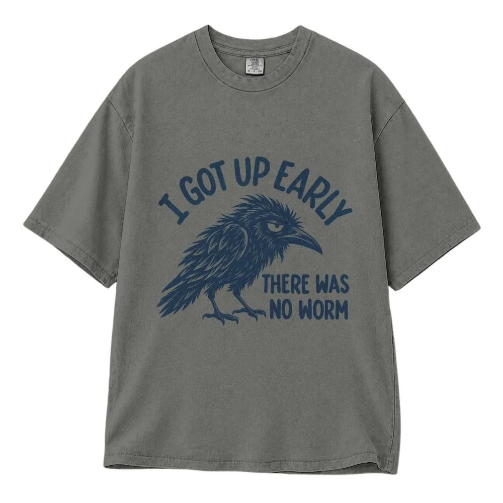 Grumpy Crow Funny Shirt, I Got Up Early No Worm Bird Lover Humor, Tee, Hoodie, Sweatshirt - 1