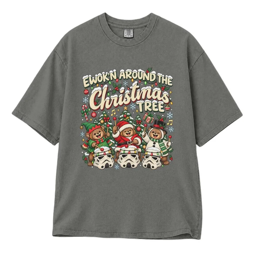Ewok'n Around the Christmas Tree Shirt, Star Wars Christmas Shirt, Retro Holiday Party Tee, Hoodie, Sweatshirt - 1
