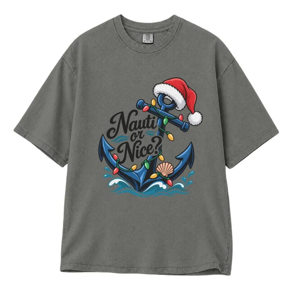 Nauti or Nice Christmas Shirt, Captain Save a Ho Shirt for Coastal Holiday Style, Tee, Hoodie, Sweatshirt - 1