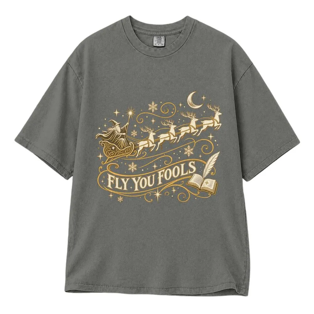 Fly You Fools Wizard Christmas Shirt, Gant Shirt Search, Funny Fantasy Holiday Gift, Tee, Hoodie, Sweatshirt - 1