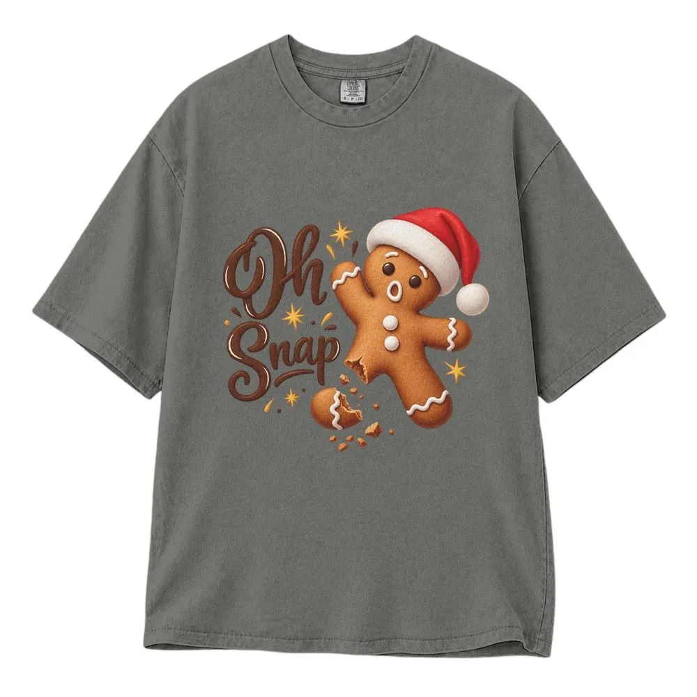 Oh Snap Gingerbread Shirt, Christmas Holiday Apparel for Cookie Lovers, Tee, Hoodie, Sweatshirt - 1