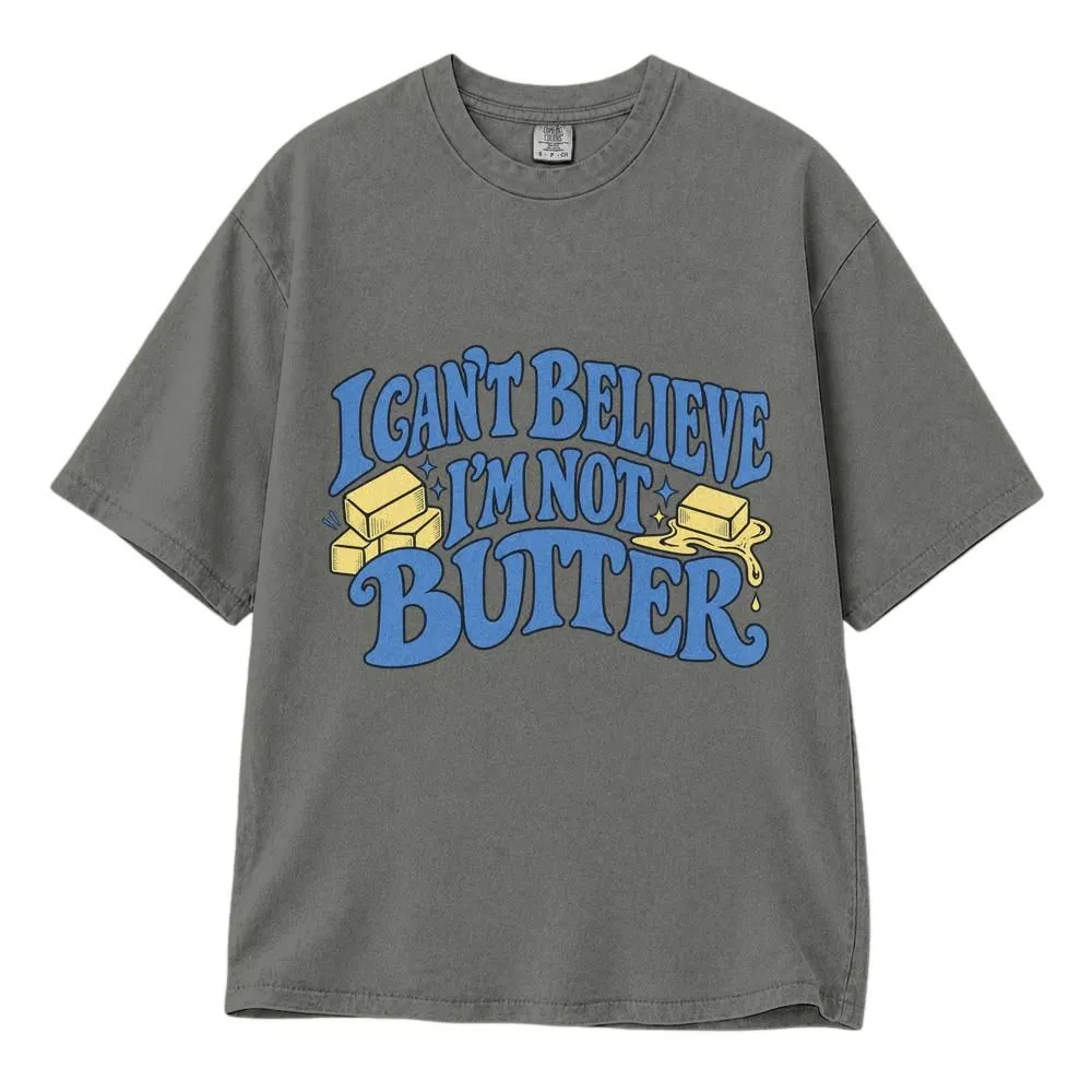 I Can't Believe I'm Not Butter Shirt, Funny Baking Pun for Bakers, Retro Food Graphic Tee, Hoodie, Sweatshirt - 1