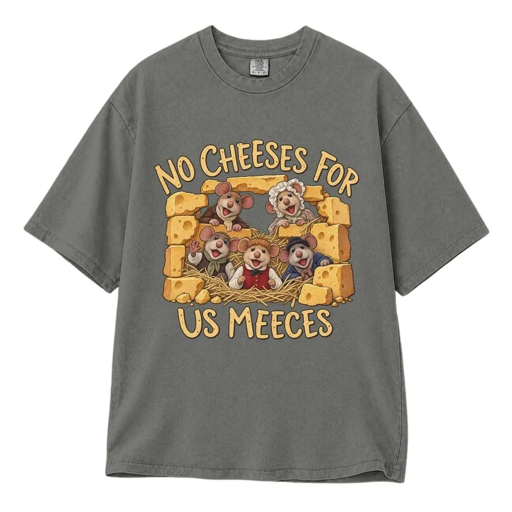 No Cheeses for Us Meeces Cheesecloth Shirt, Retro Holiday Mouse Design, Festive Tee, Hoodie, Sweatshirt - 1