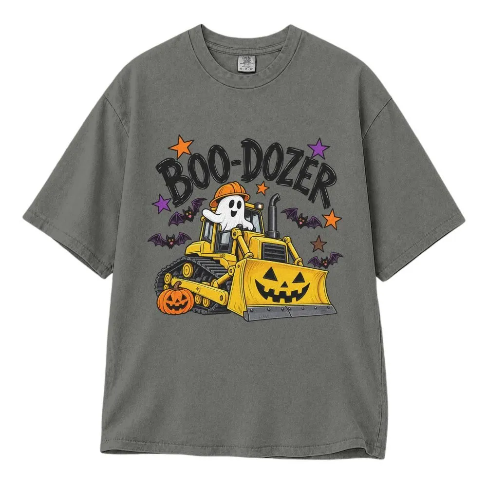 Boo Dozer Halloween Shirt, Ghost Bulldozer and Construction Theme, Tractor Supply Halloween Shirt, Spooky Gift Tee, Hoodie, Sweatshirt - 1