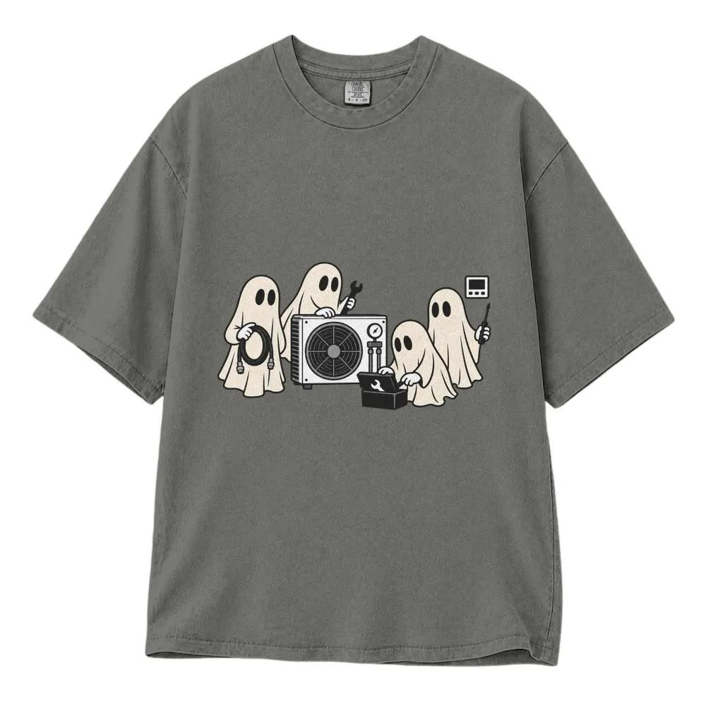 HVAC Ghost Halloween Shirt, Cute Spooky Tech Gift for Tradespeople, Tee, Hoodie, Sweatshirt - 1