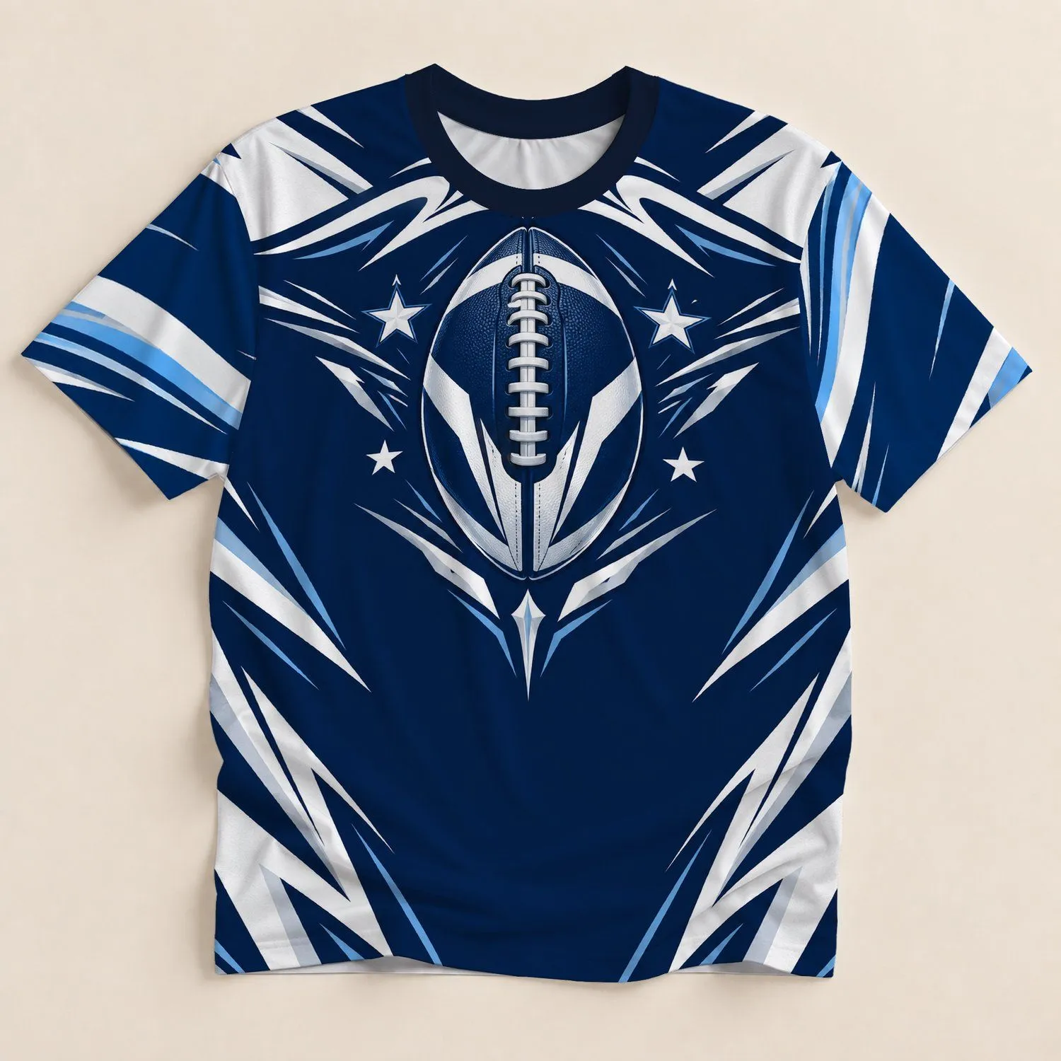 Dallas Football Star Accents for Game Day and Casual Weekend Wear All-over Print Unisex T-shirt - 1