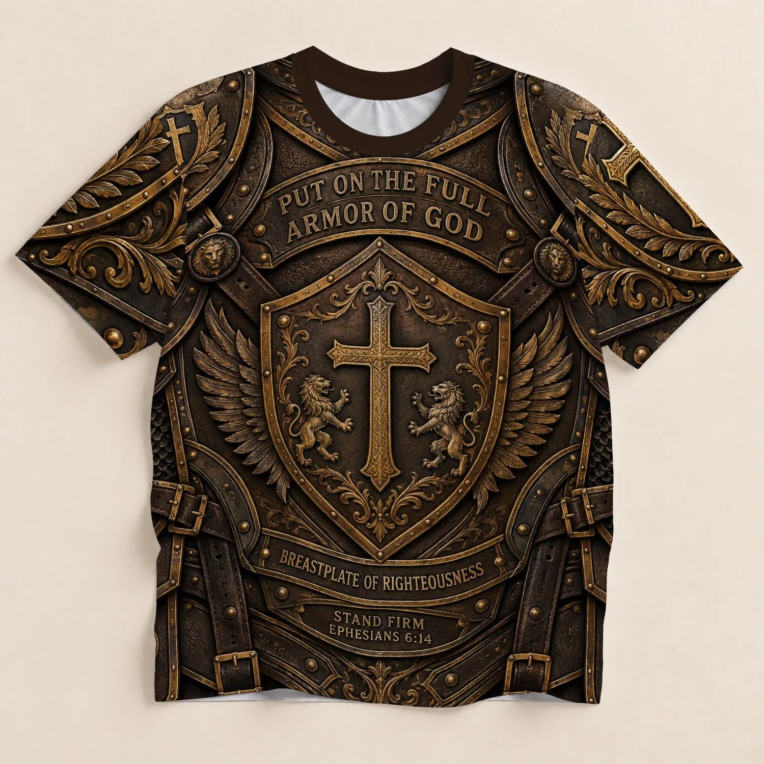 Christian Armor of God Faith for Church Fellowship and Everyday Encouragement All-over Print Unisex T-shirt - 1