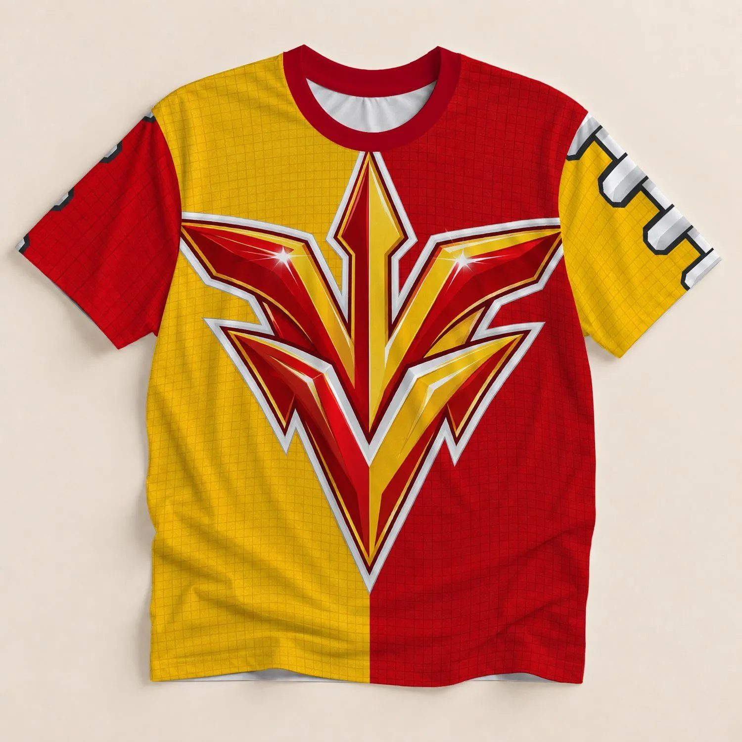 Bold Red And Gold Football Spirit Style For Game Day, Tailgates And Sports Fans All-over Print Unisex T-shirt - 1