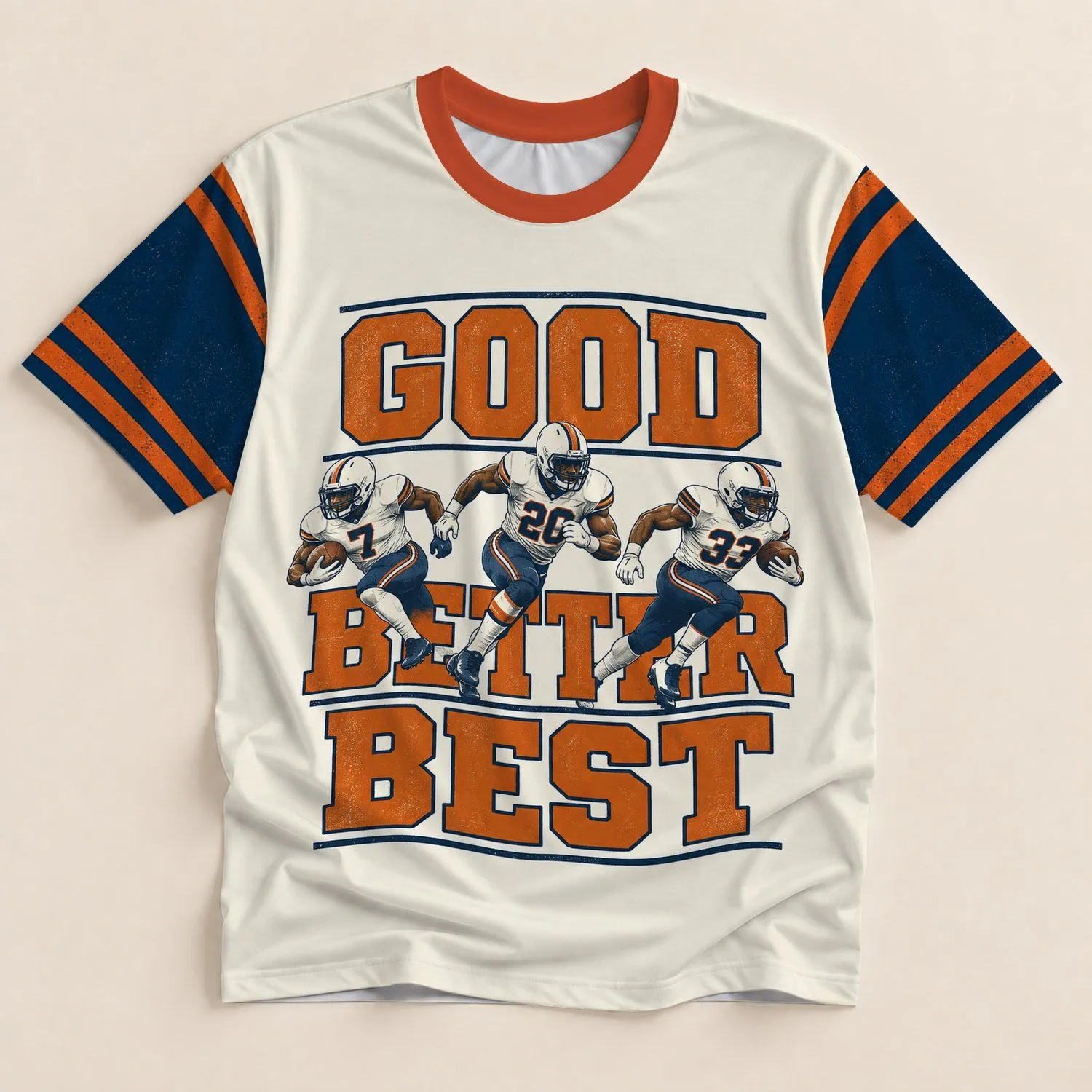 Vintage Football Players for Game Day Tailgates and Weekend Sports Fans of All Ages All-over Print Unisex T-shirt - 1
