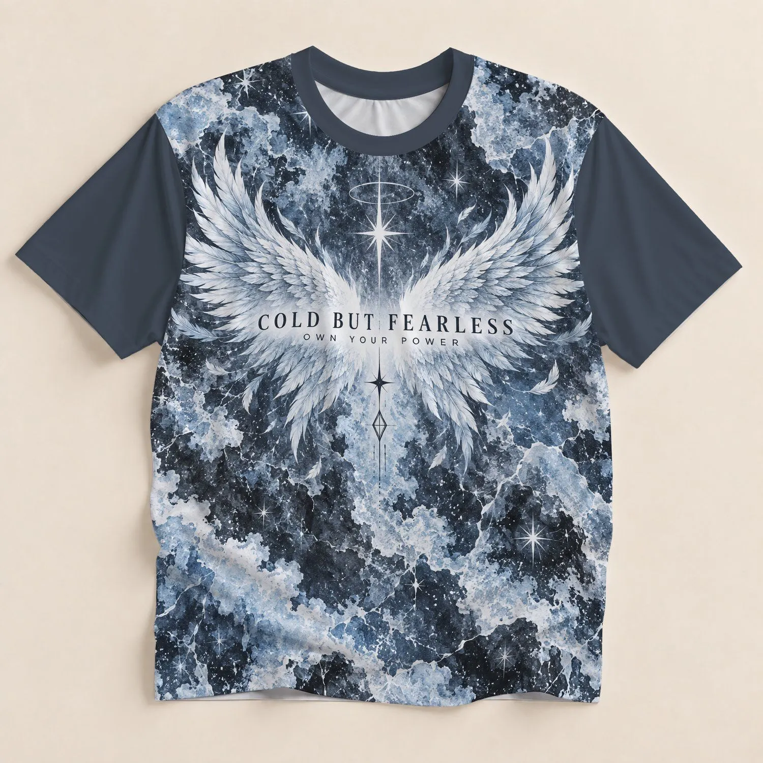 Icy Angel Wings And Starburst For Winter Confidence And Everyday Inspiration All-over Print Unisex T-shirt - 1
