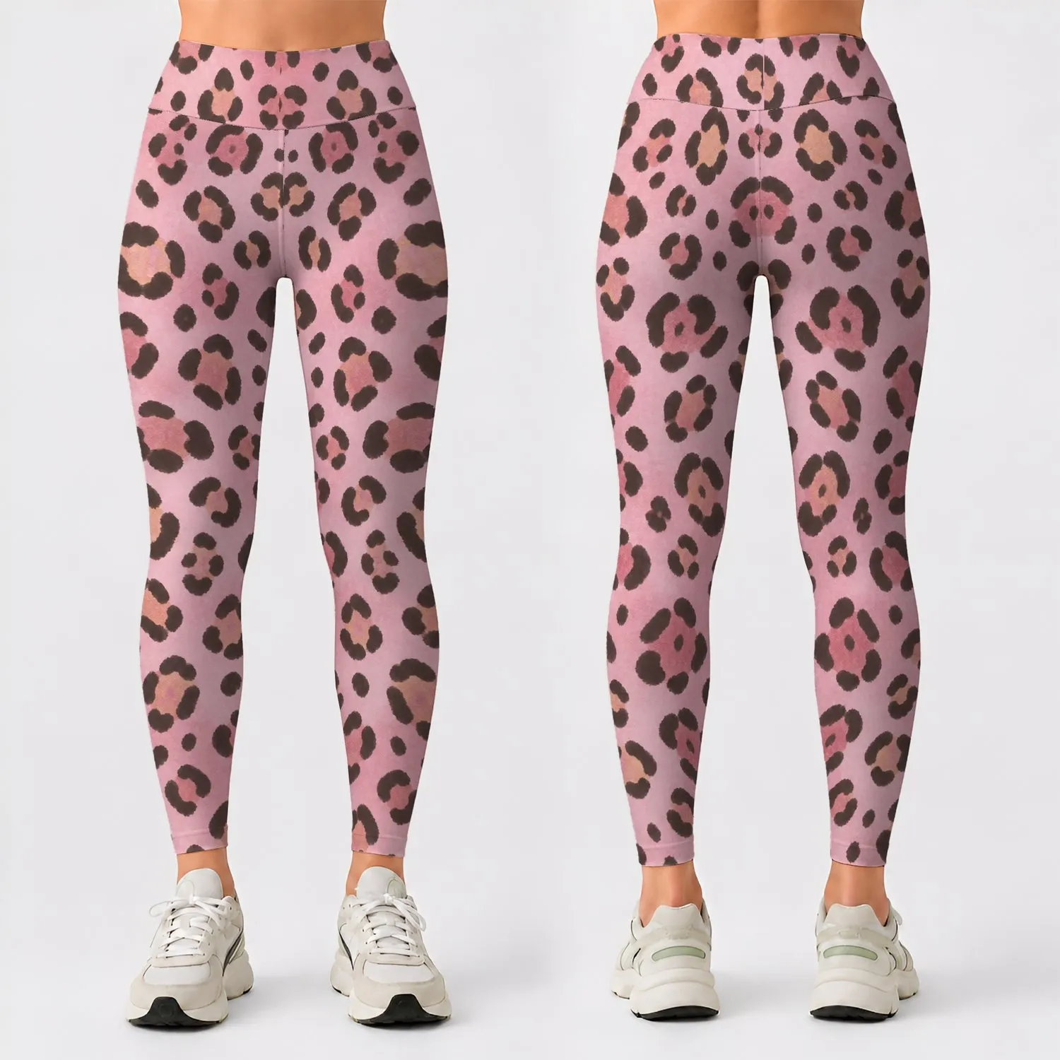 Pink Leopard Spots for Pilates, Gym Days, and Everyday Activewear Style Leggings - 1