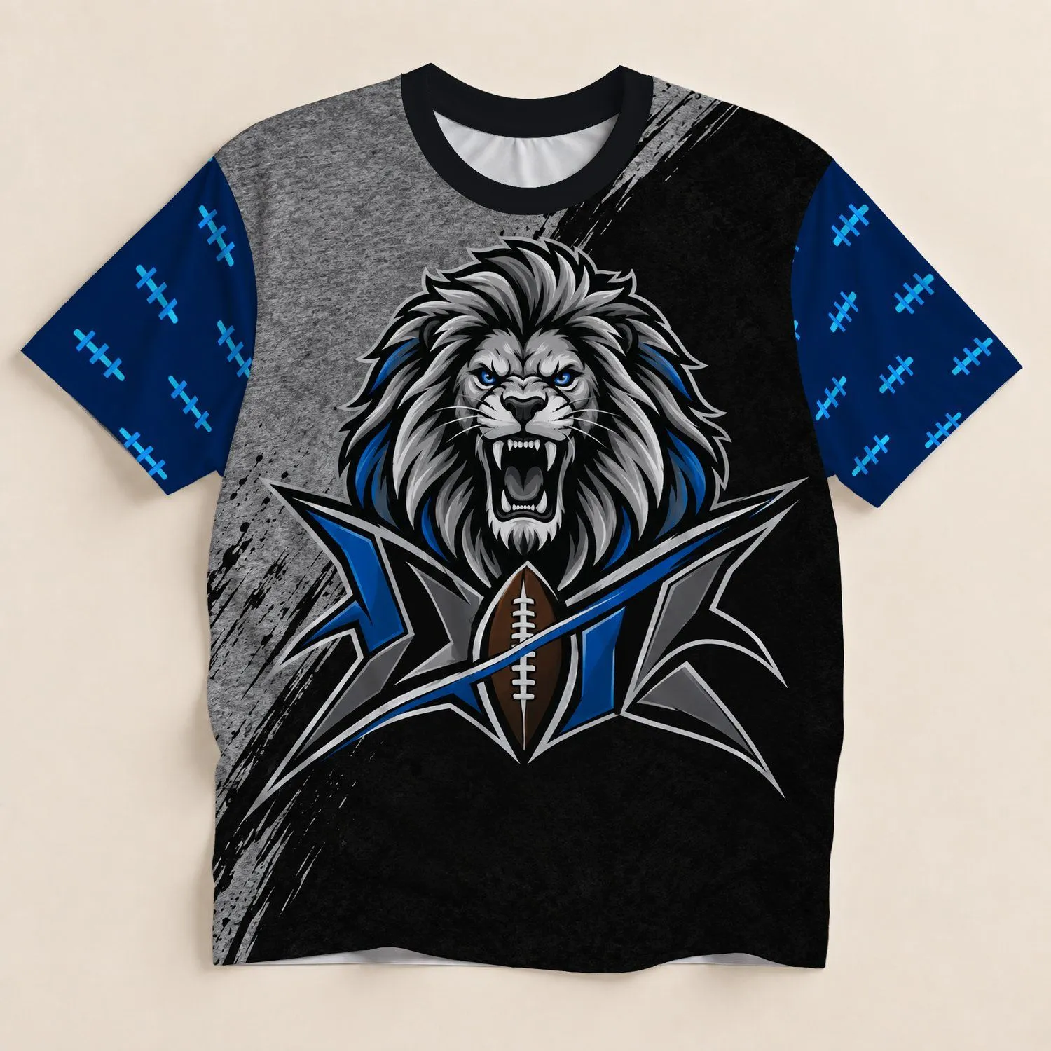 Roaring Lion Football Spirit For Tailgate Weekends And Game Day Fans Who Love Sports All-over Print Unisex T-shirt - 1