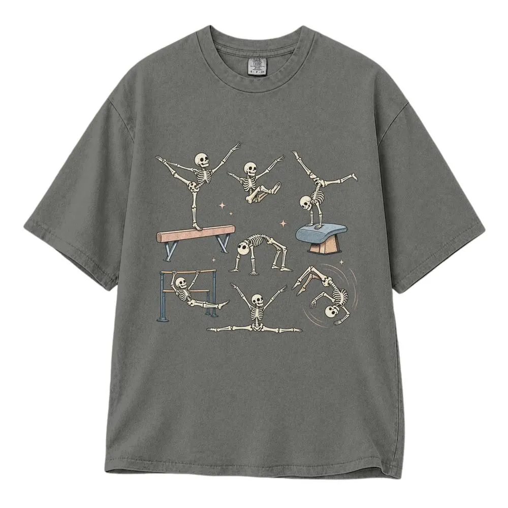 Skeleton Gymnastics Halloween SVG Shirt for Coaches and Gymnastics Fans, Funny Spooky Style, Tee, Hoodie, Sweatshirt - 1