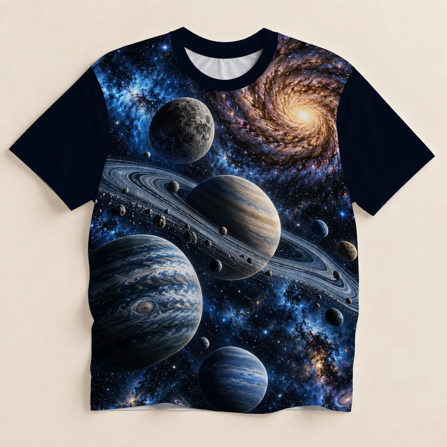 Cosmic Galaxy and Planetary Wonders for Stargazing Nights and Astronomy Enthusiasts All-over Print Unisex T-shirt - 1
