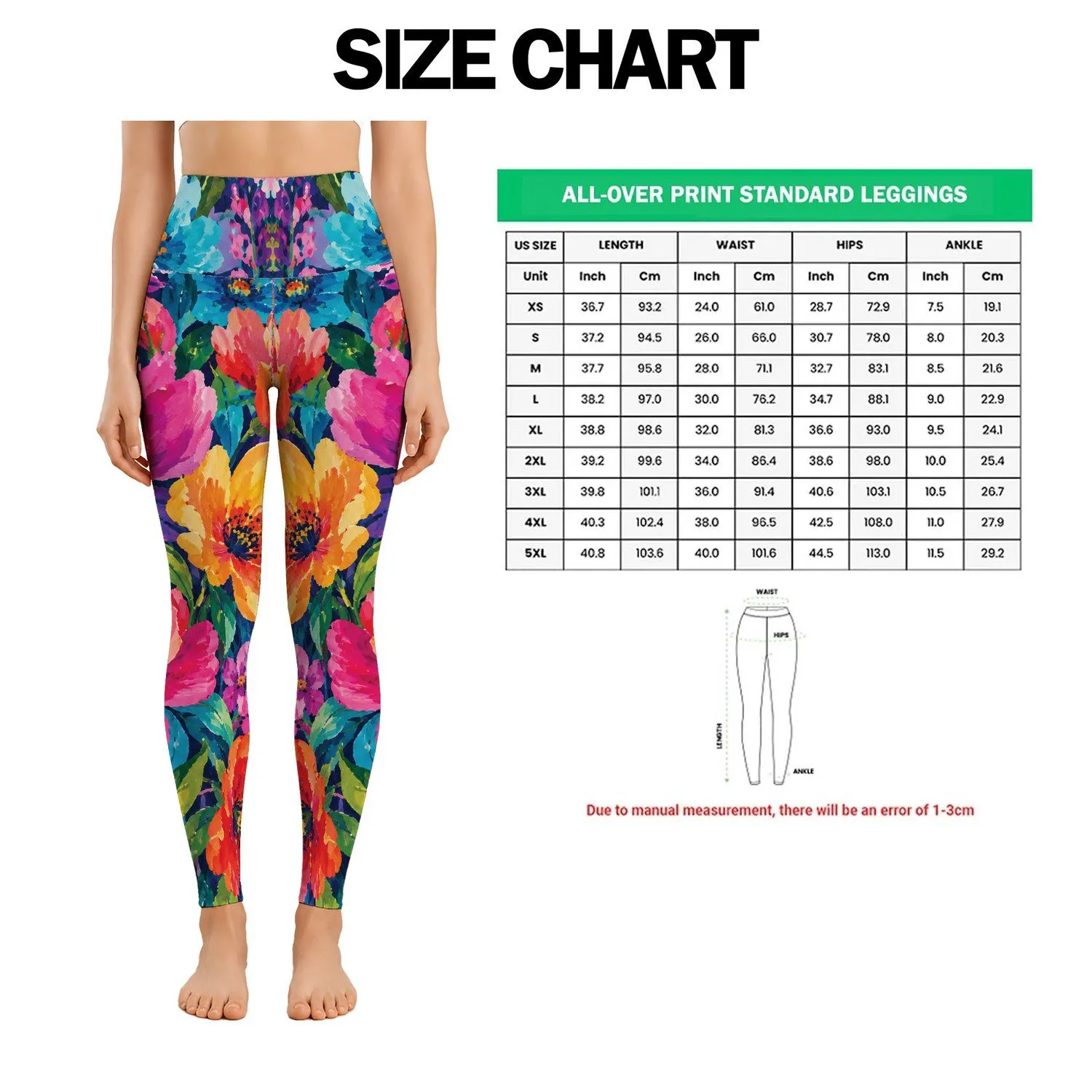 Vibrant Wildflower Blooms for Colorful Everyday Style and Relaxed Weekend Wear Leggings - 1