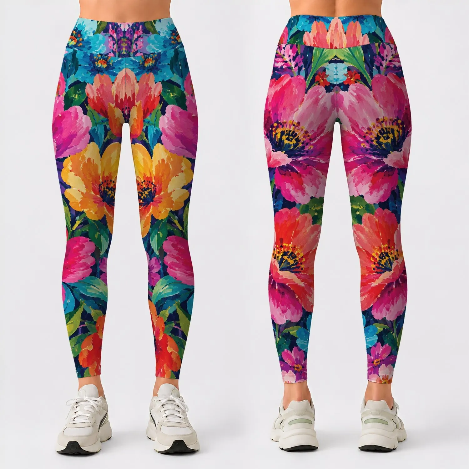 Vibrant Wildflower Blooms for Colorful Everyday Style and Relaxed Weekend Wear Leggings - 1