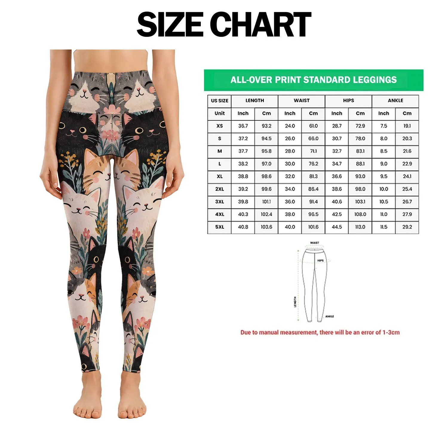 Cute Vintage Cartoon Cats for Cozy Everyday Style and Playful Cat Lovers Leggings - 1