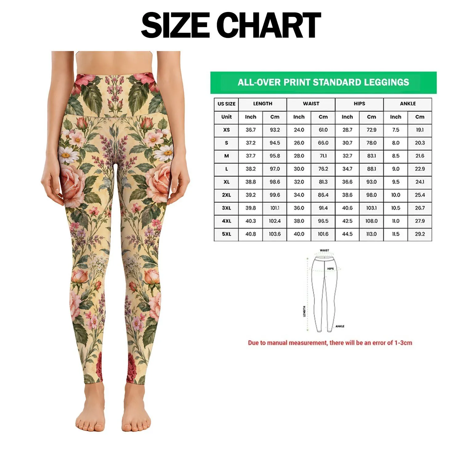 Vintage Rose And Olive Botanical Florals For Relaxed Coastal Getaways And Sunny Weekends Leggings - 1