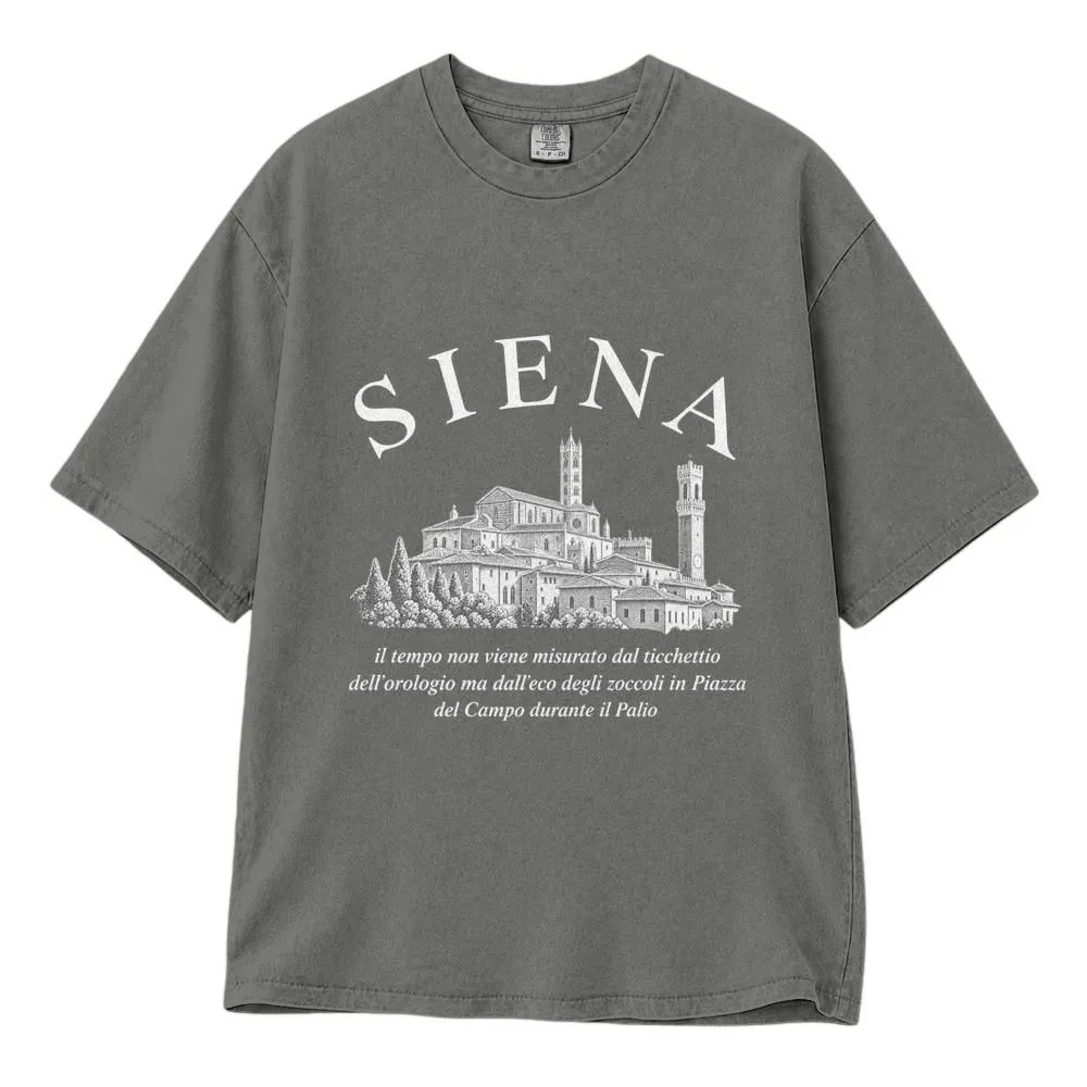 Siena Italy Travel Shirt, Tuscany Cityscape Gift for Travelers, Vintage Palio Design, Tee Hoodie Sweatshirt - 1