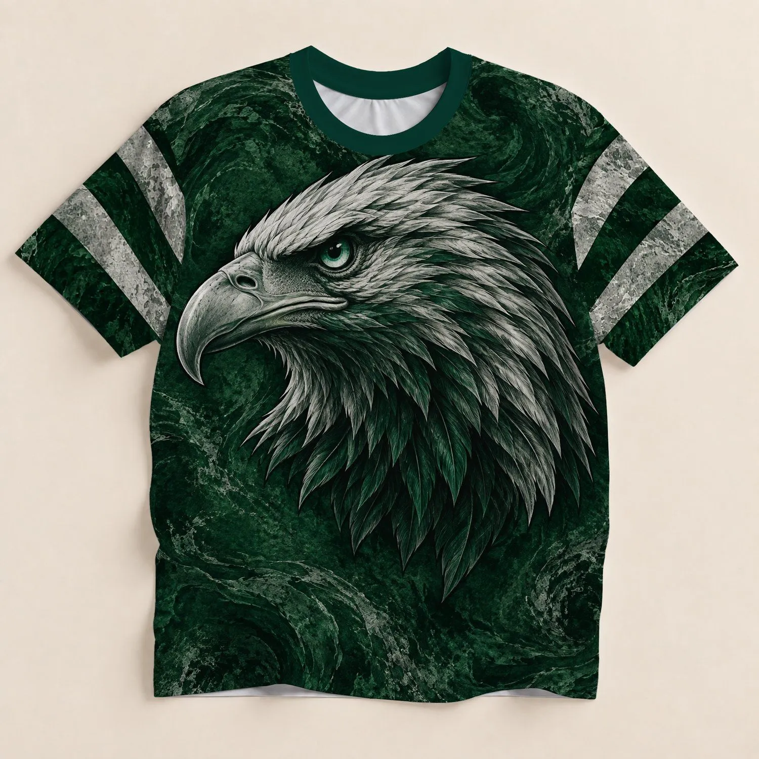 Vintage Eagle Head for Game Day and Everyday Wear, a Gift for Bird Lovers All-over Print Unisex T-shirt - 1