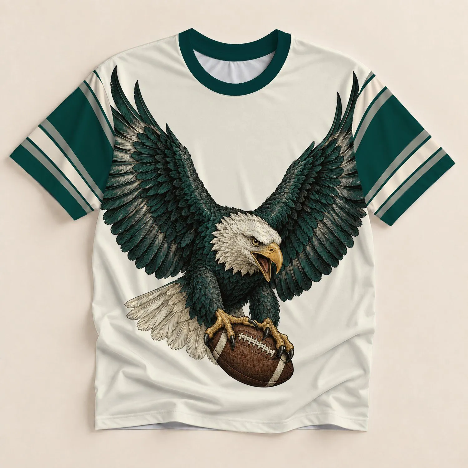 Soaring Eagle And Football Spirit For Game Day, Tailgate Parties, And Sports Fans All-over Print Unisex T-shirt - 1
