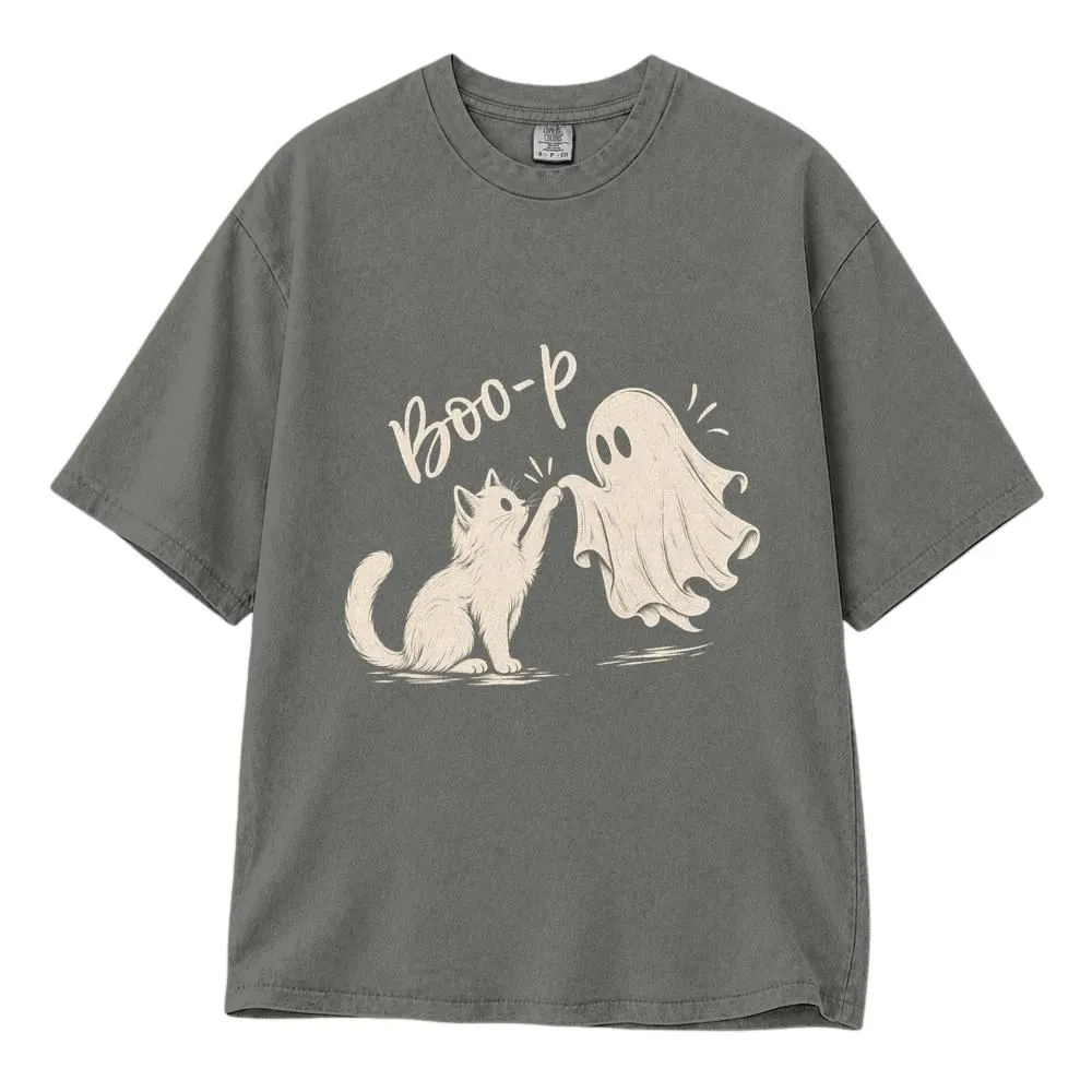 Boo-p Ghost Cat Cashmere Shirt Men, Halloween Cat Lover Apparel, Cute Spooky Tee, Hoodie, Sweatshirt - 1