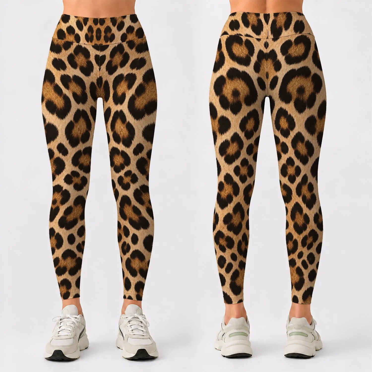 Warm-Toned Leopard Spots for Weekend Outfits, Travel Days, and Everyday Wild Style Leggings - 1