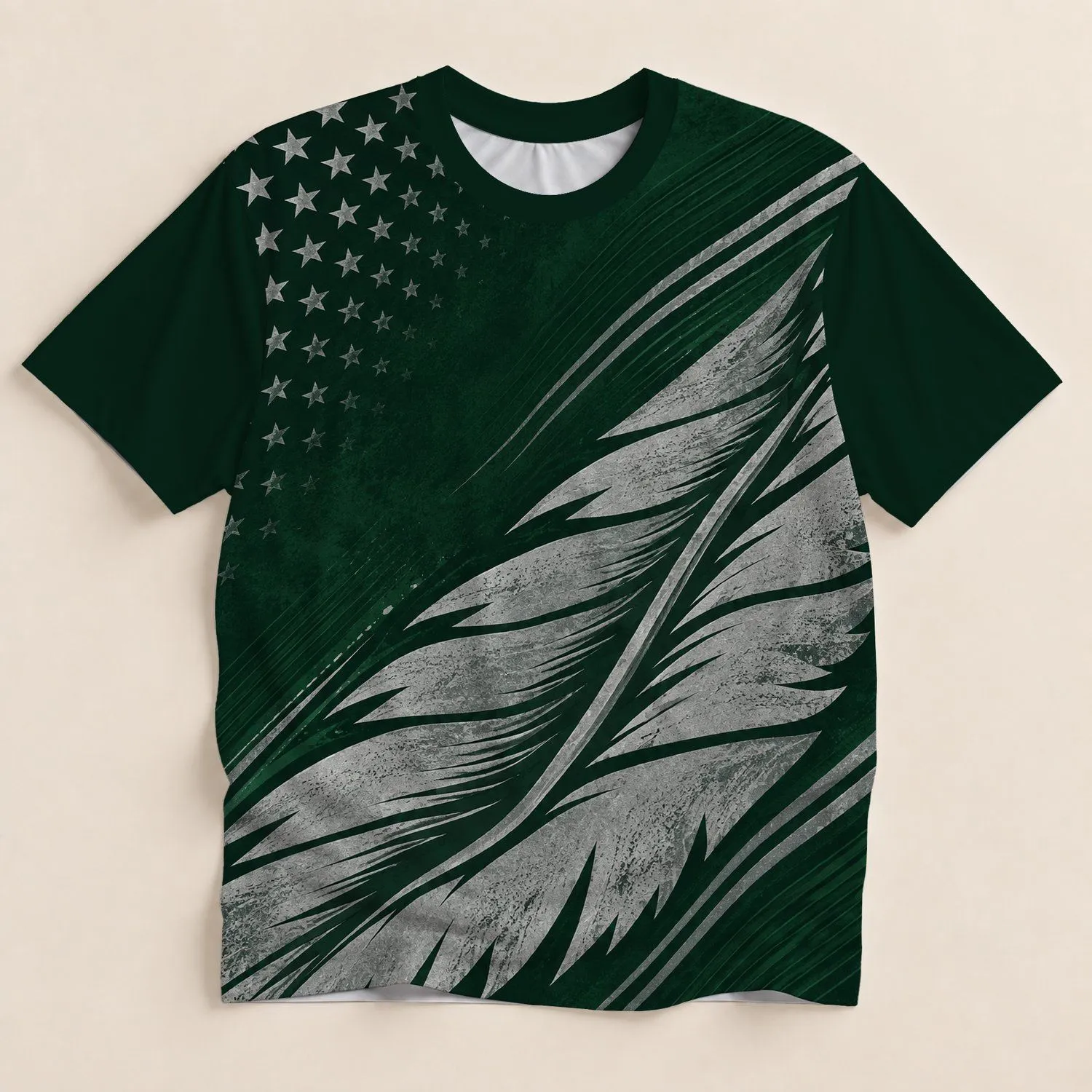 Eagle Feather Stars And Stripes For Game Day And American Sports Fans All-over Print Unisex T-shirt - 1
