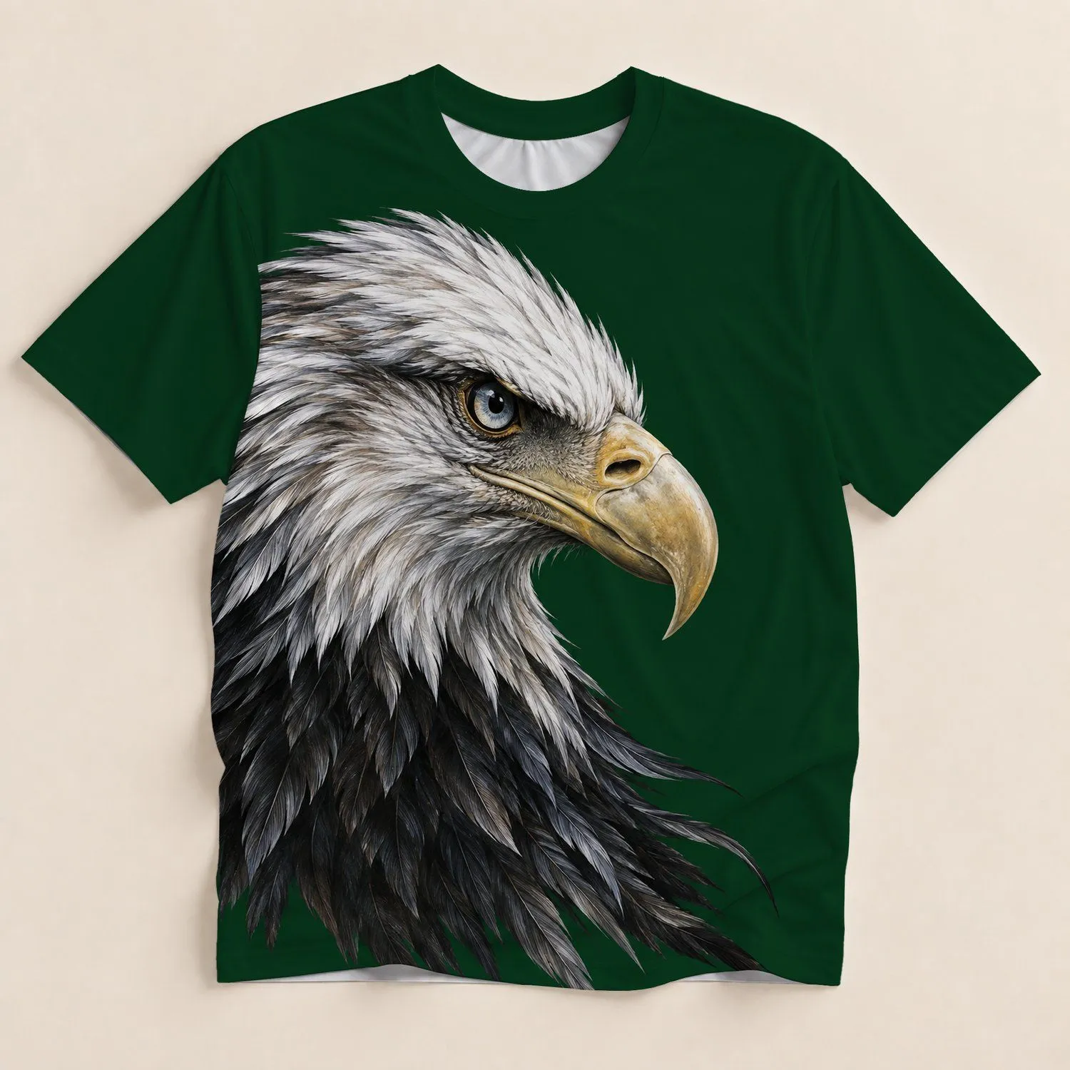 Fierce Silver Eagle Head for Outdoor Adventures and Everyday Nature Lovers All-over Print Unisex T-shirt - 1