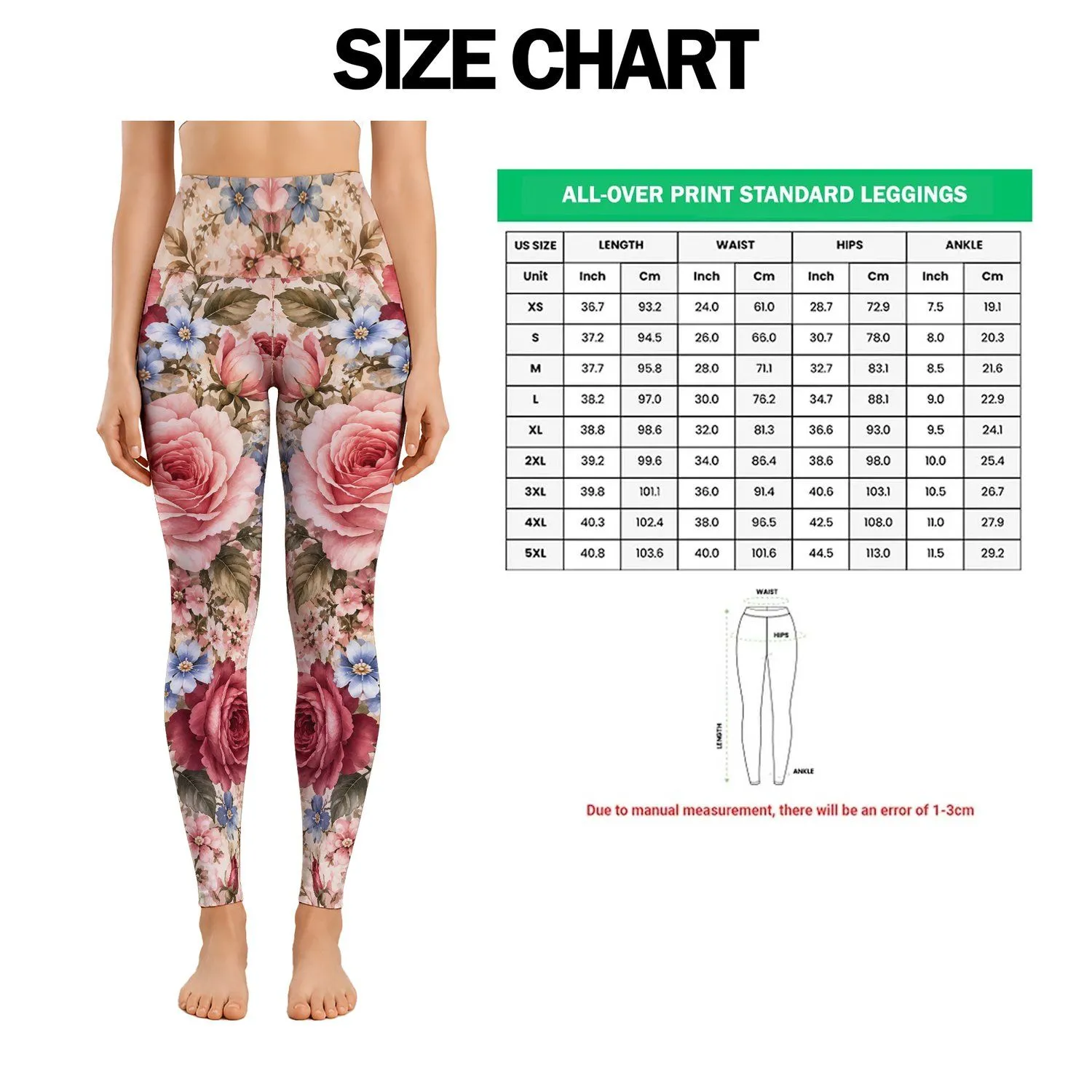 Blush Rose And Periwinkle Blooms For Sunny Spring Garden Outings Leggings - 1