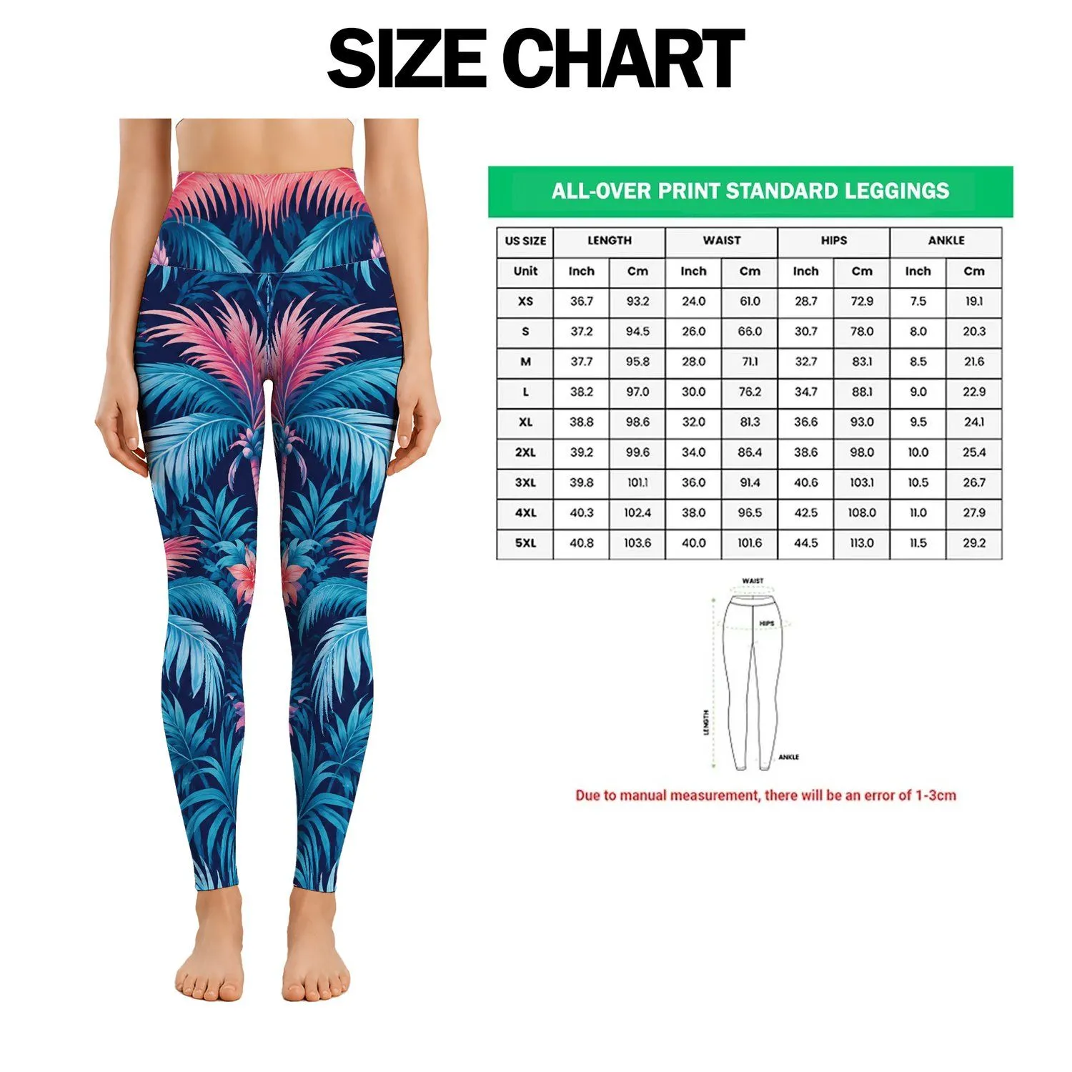 Tropical Palm Fronds for Sunny Beach Days and Coastal Getaways Leggings - 1