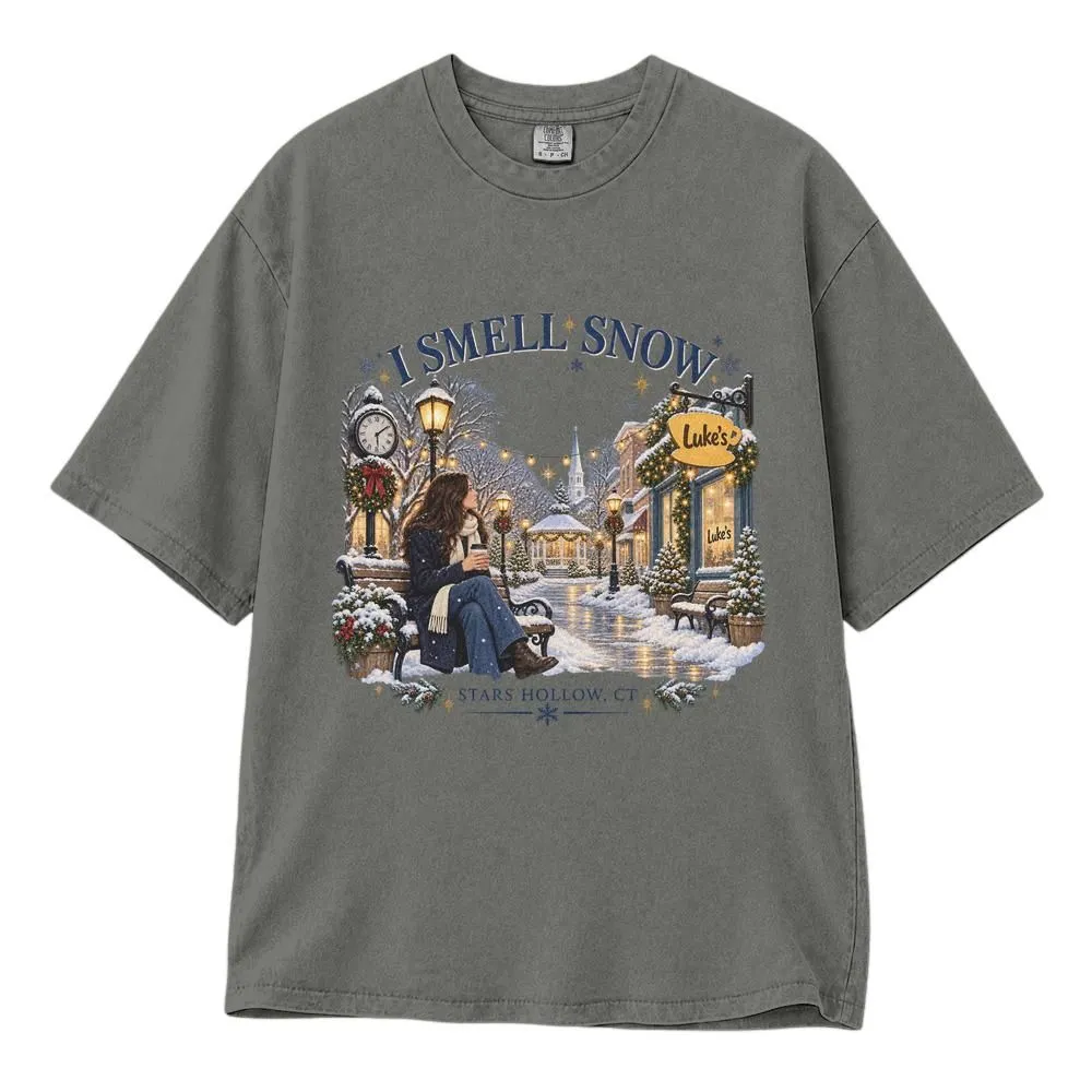I Smell Snow Rory Gilmore Shirt, Winter Town Holiday Gift for Her, Cozy Nostalgic Style, Tee, Hoodie, Sweatshirt - 1