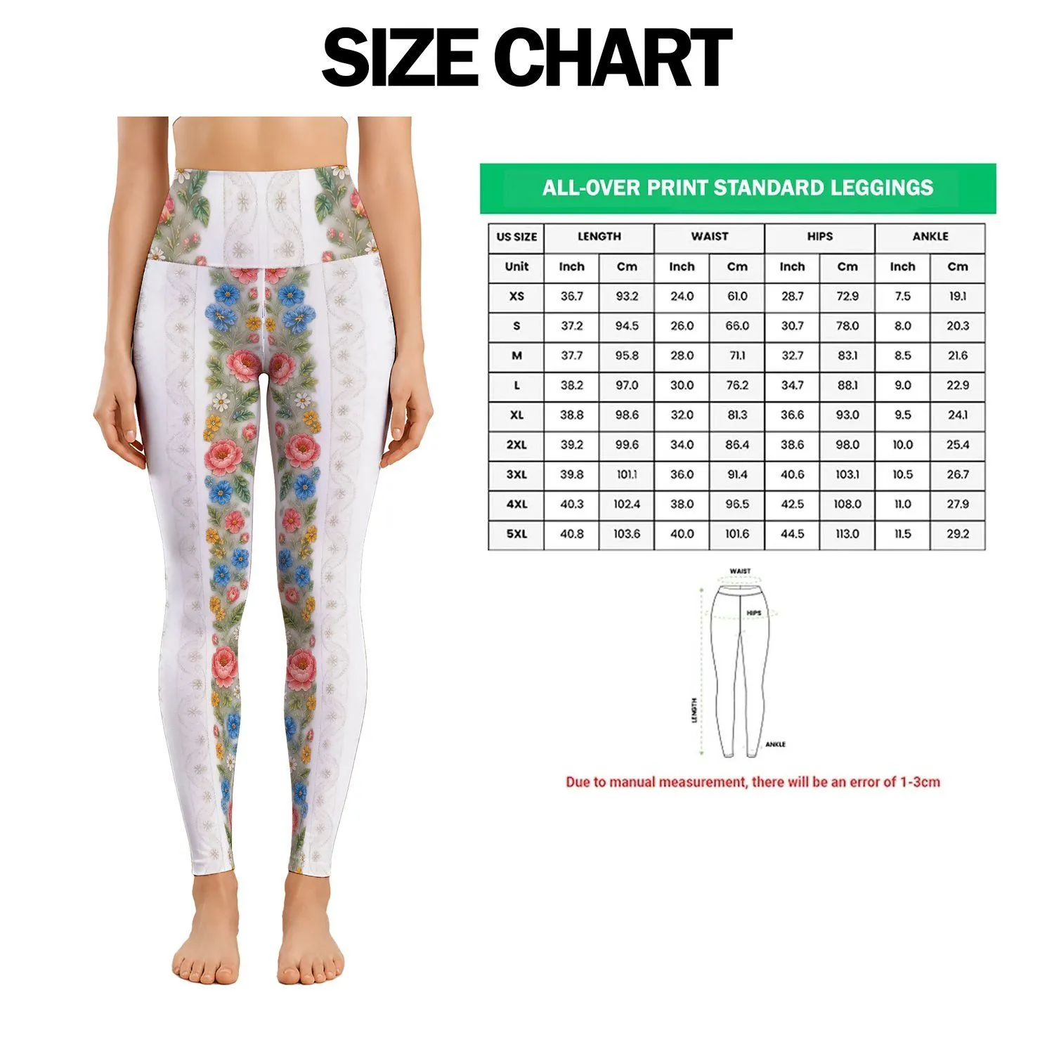 Colorful Floral Lace Stripes for Beach Days, Festivals, and Everyday Boho Style Leggings - 1