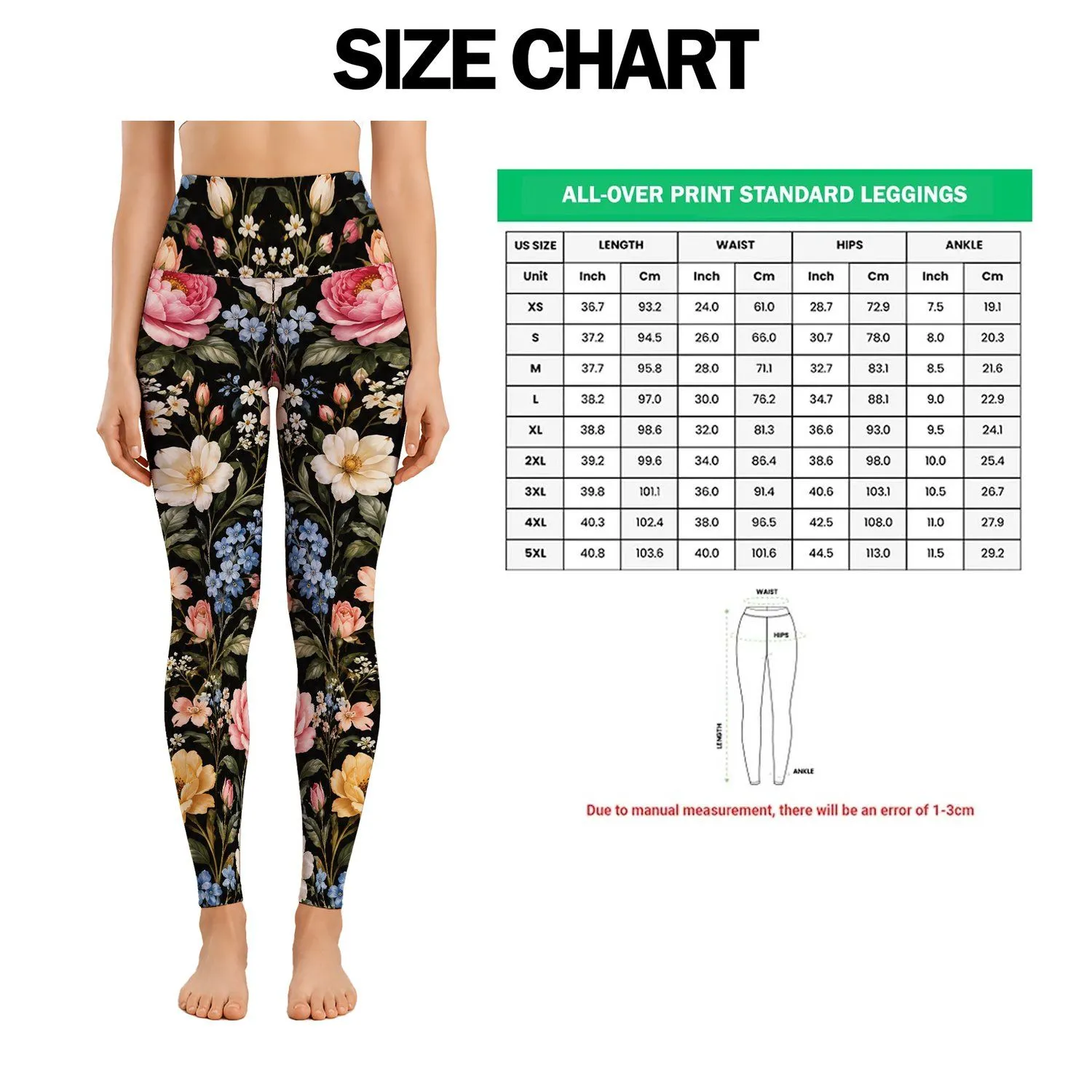 Pink Yellow And White Wildflowers For Everyday Botanical Style And Spring Outings Leggings - 1