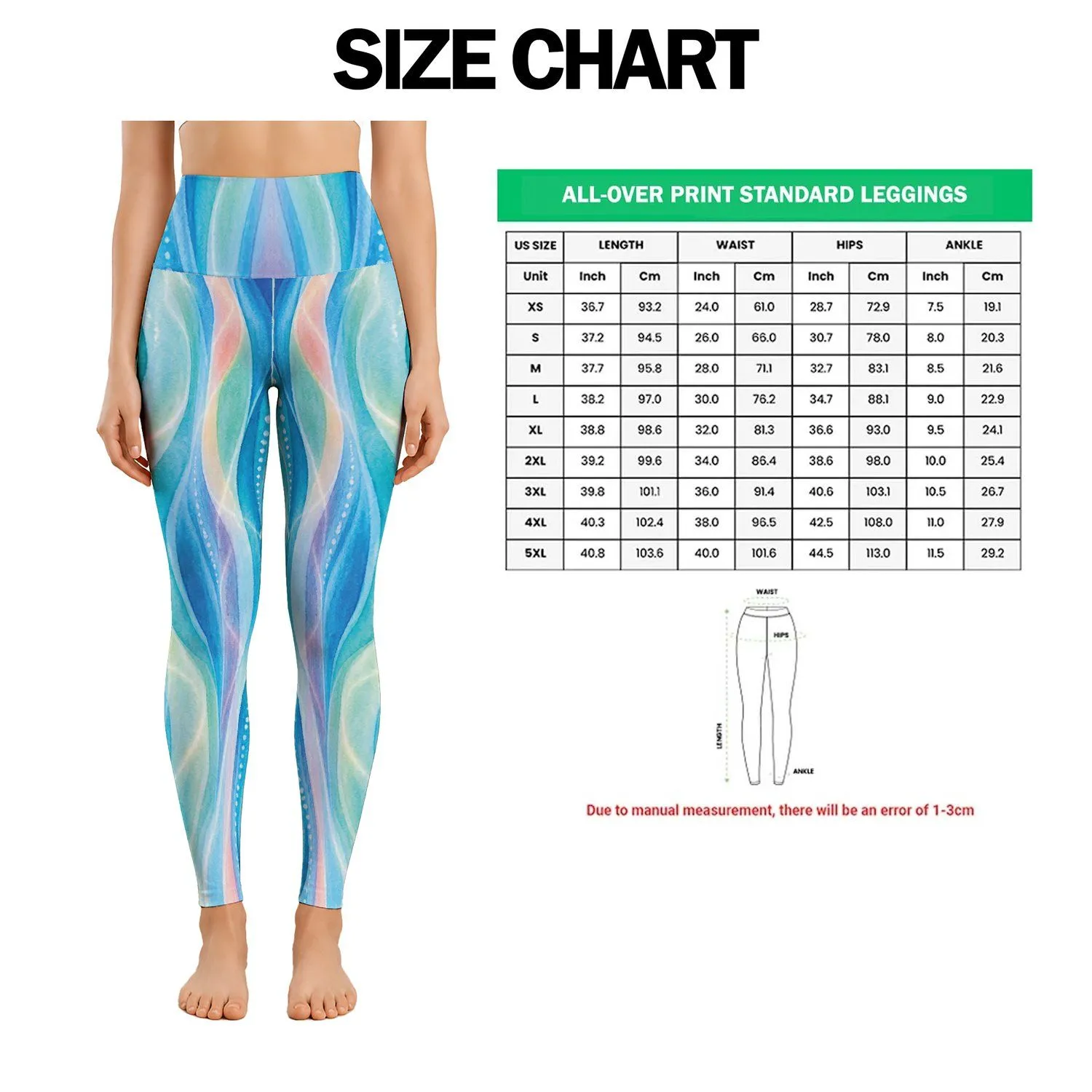 Ocean Blue And Turquoise Stripes For Breezy Summer Beach Days And Coastal Escapes Leggings - 1