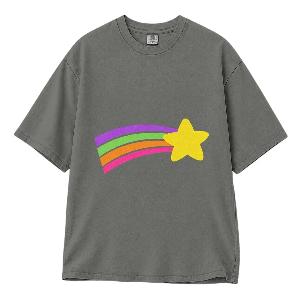 Rainbow Shooting Star Shirt, Mabel Cosplay Halloween Sweater Dress Style Graphic, Tee Hoodie Sweatshirt - 1